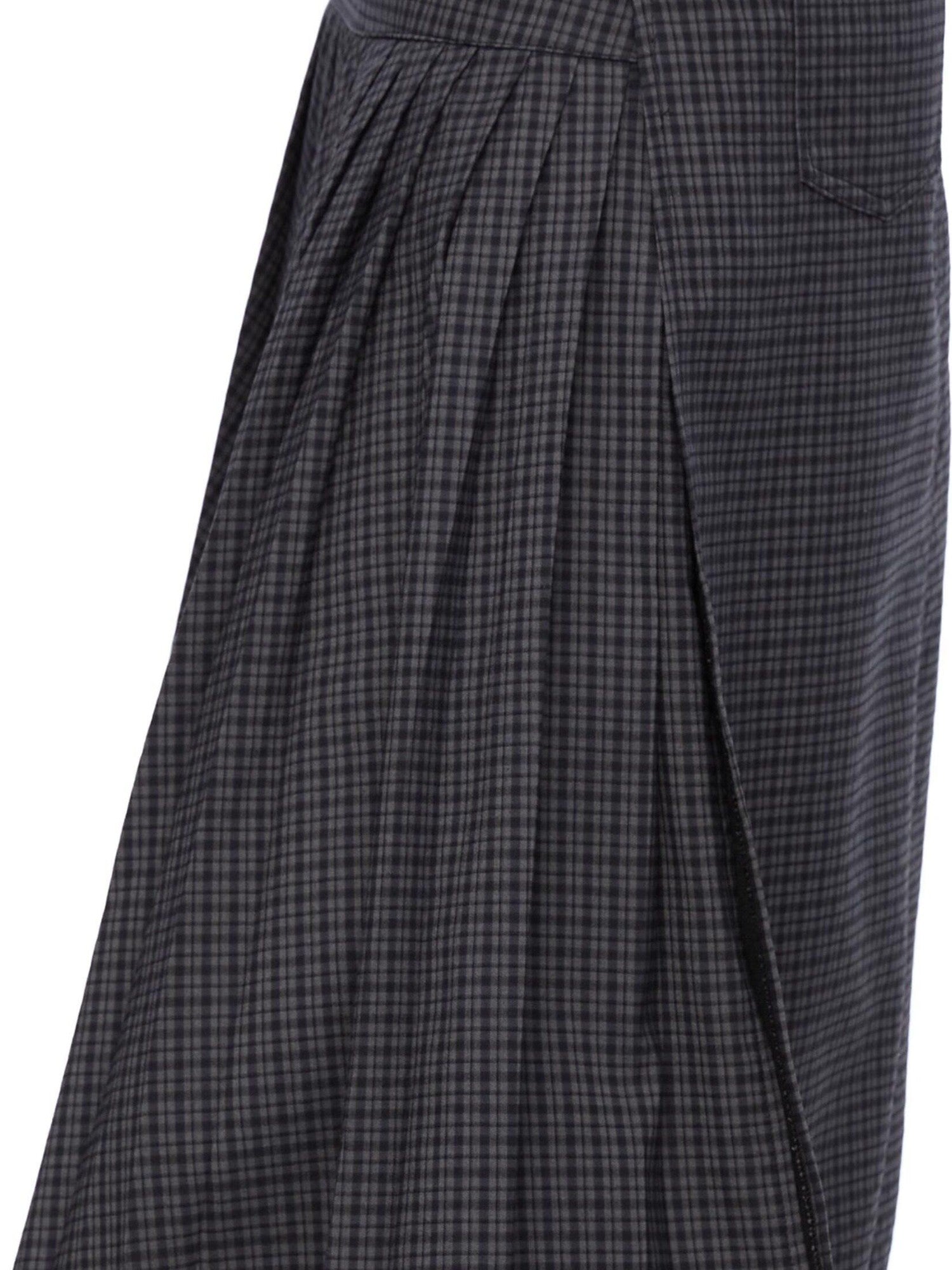 LYUOCHENG Dark Gray Plaid One Panel Adjustable Buckle Women&