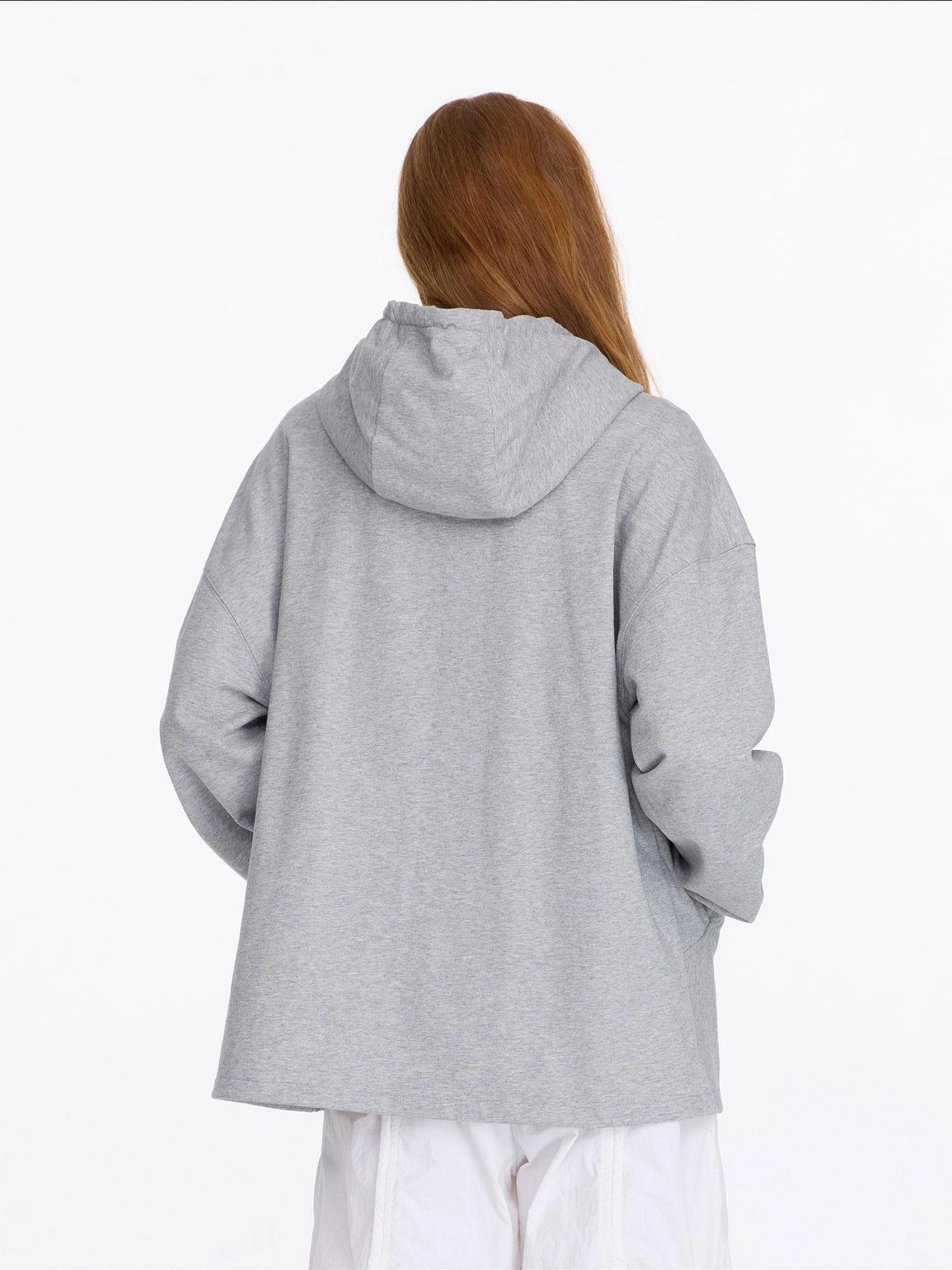 LYUOCHENG Drawstring Hooded Zip Up Knit Sweatshirt