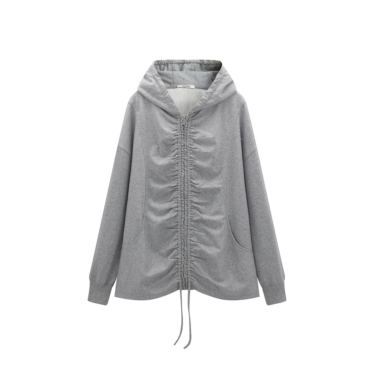 LYUOCHENG_Drawstring_Hooded_Zip_Up_Knit_Sweatshirt_MISSTT