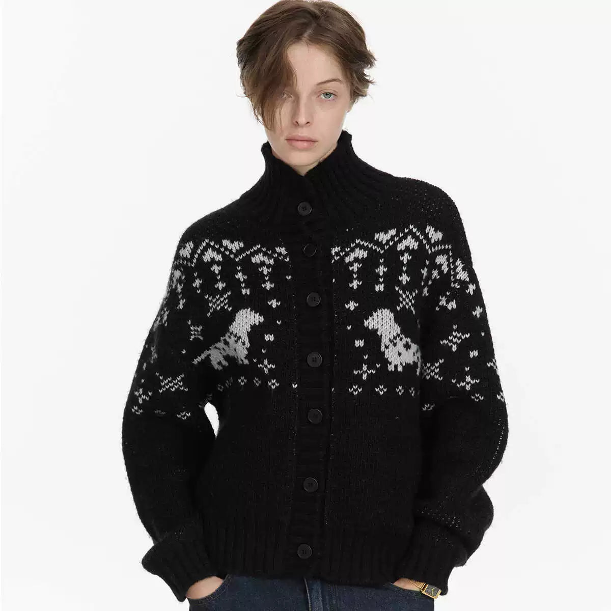 LYUOCHENG_Fair_Isle_Dachshund_Intarsia_Wool_Blend_Sweater_V-Neck_T-Shirt_Long-Sleeve_MISSTT