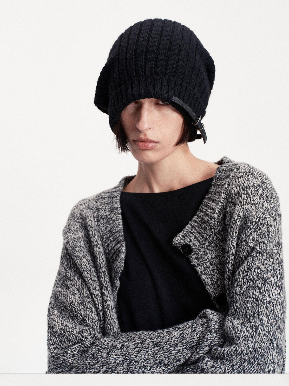 LYUOCHENG Foldable Solid Color Knit Warm Women&