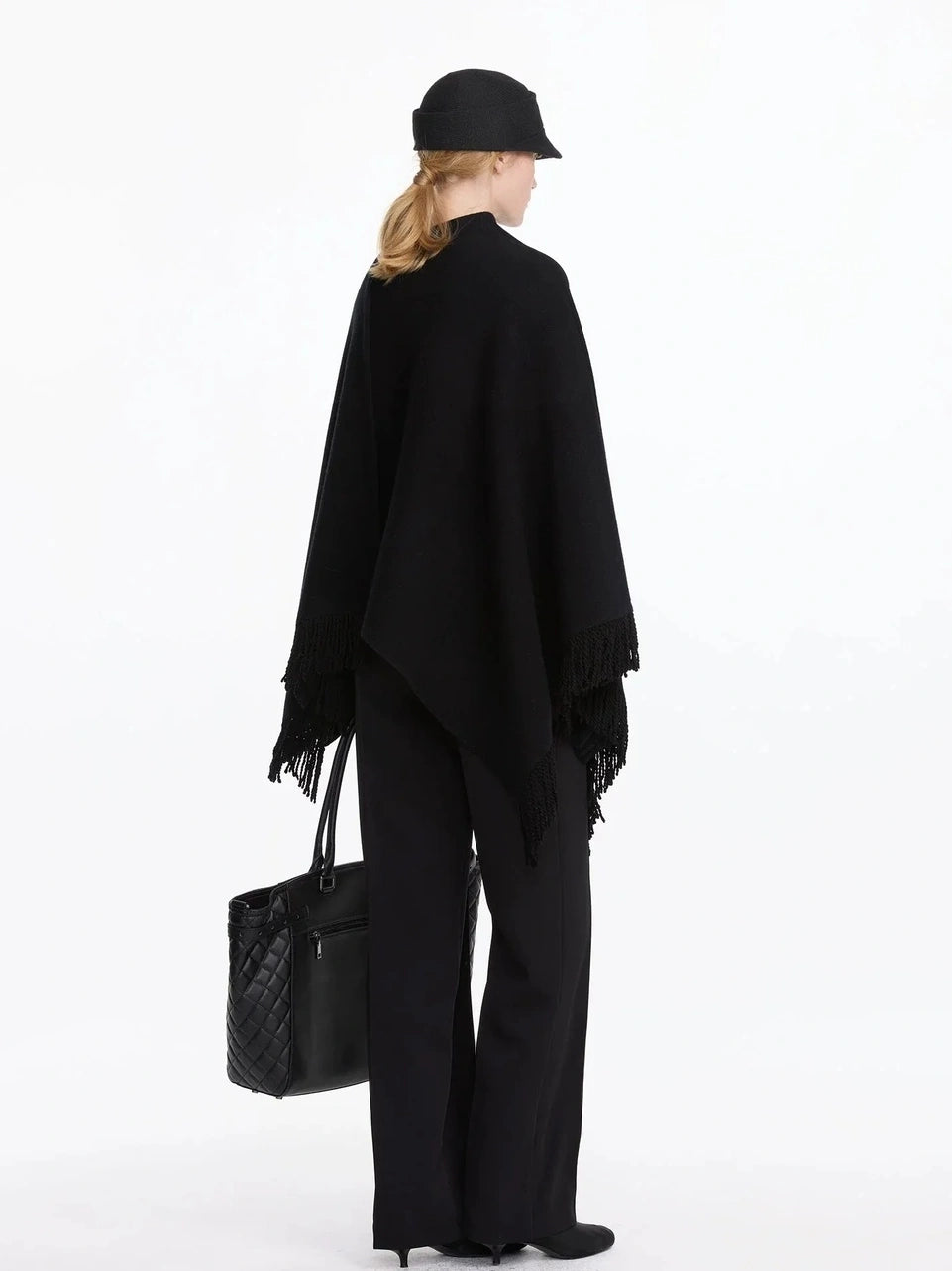 LYUOCHENG Fringed Wool Shawl Wrap