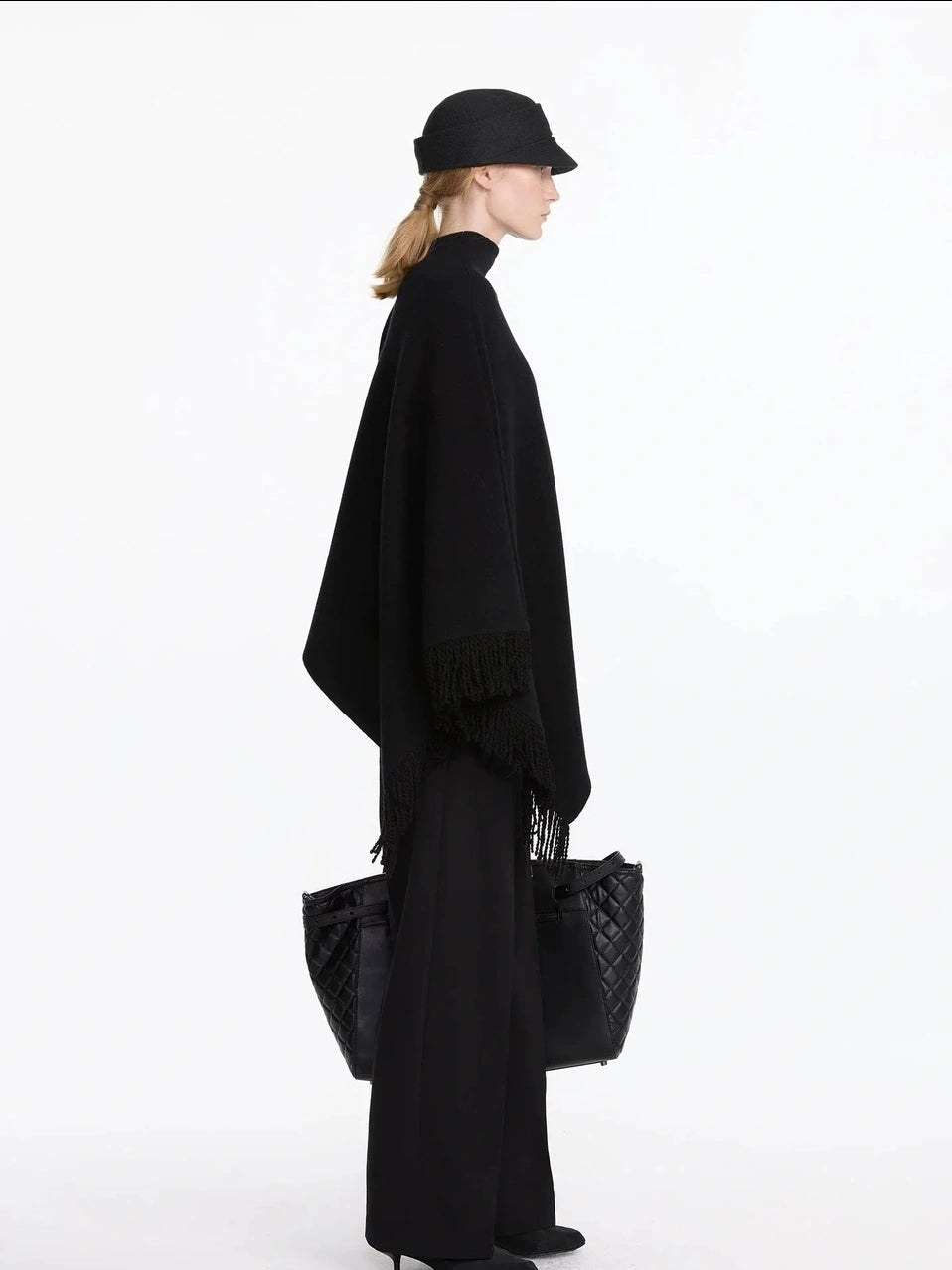 LYUOCHENG Fringed Wool Shawl Wrap