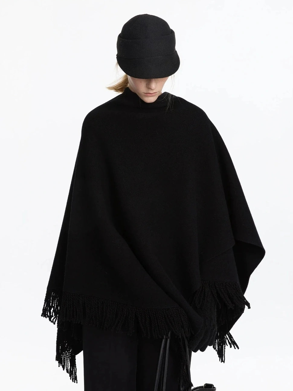 LYUOCHENG Fringed Wool Shawl Wrap