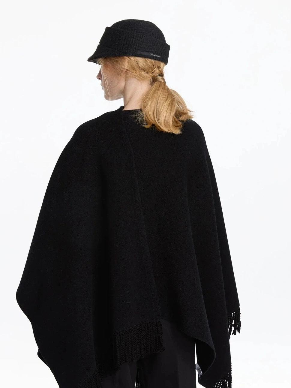 LYUOCHENG Fringed Wool Shawl Wrap