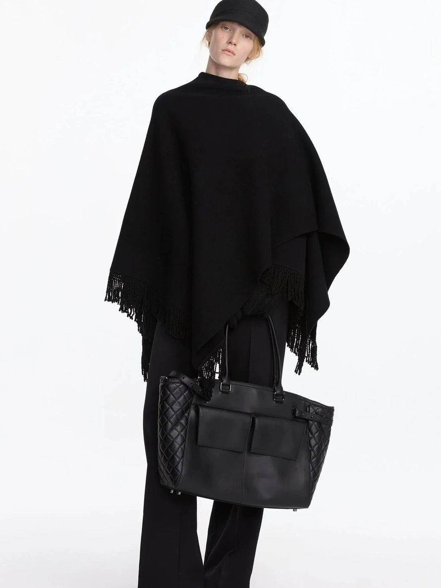 LYUOCHENG Fringed Wool Shawl Wrap