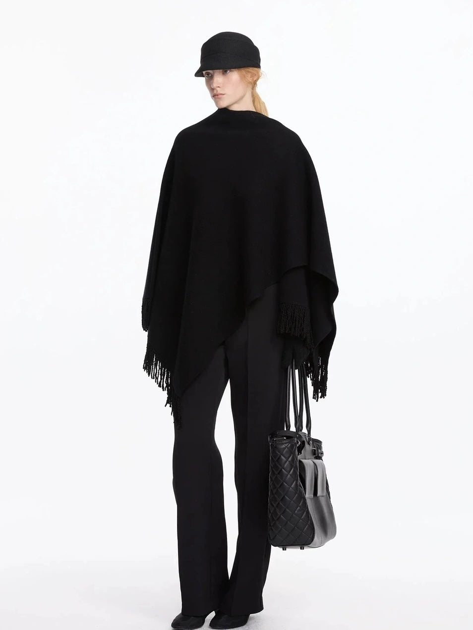 LYUOCHENG Fringed Wool Shawl Wrap