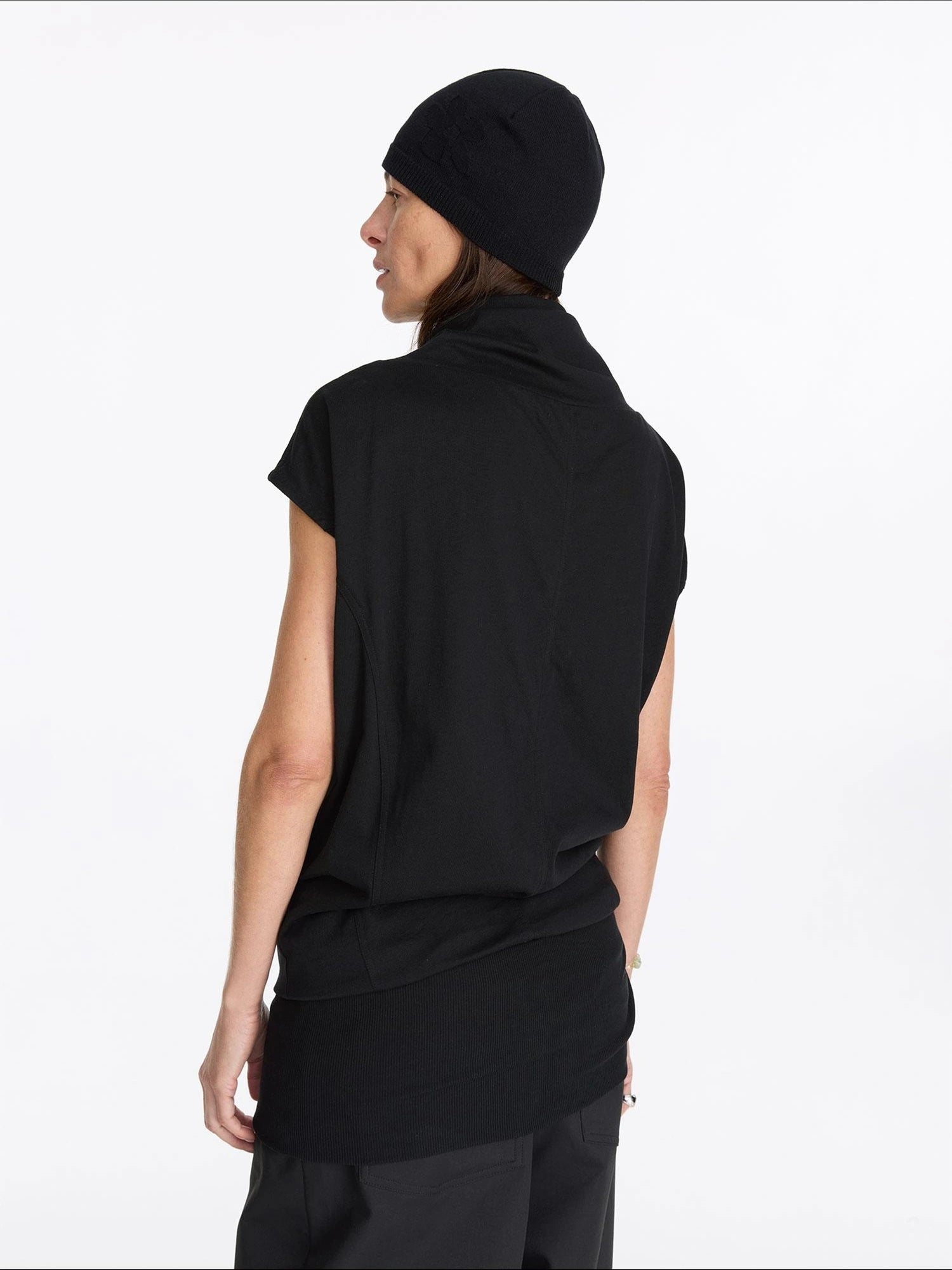 LYUOCHENG High Neck Longline Relaxed Coat