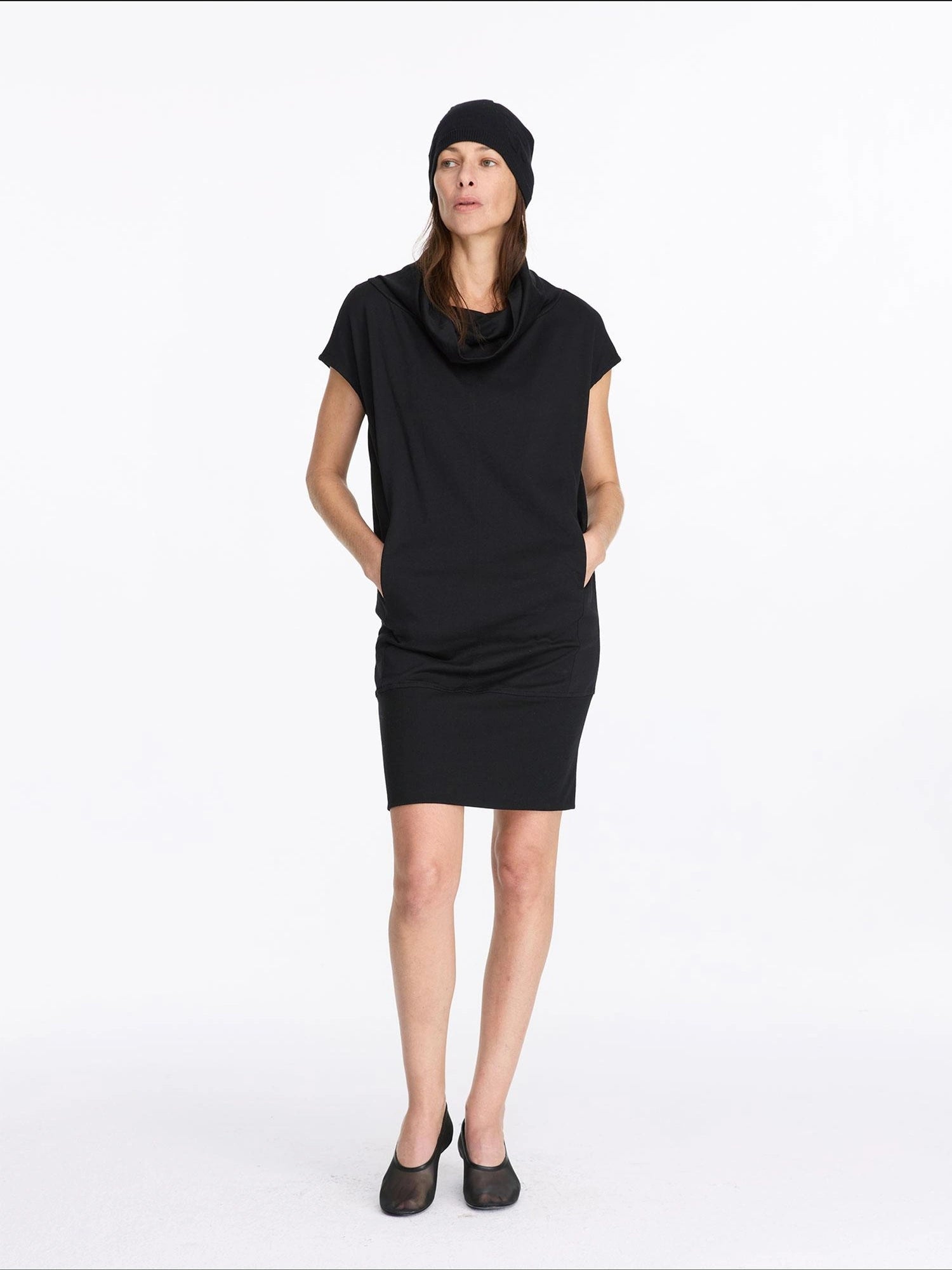 LYUOCHENG High Neck Longline Relaxed Coat