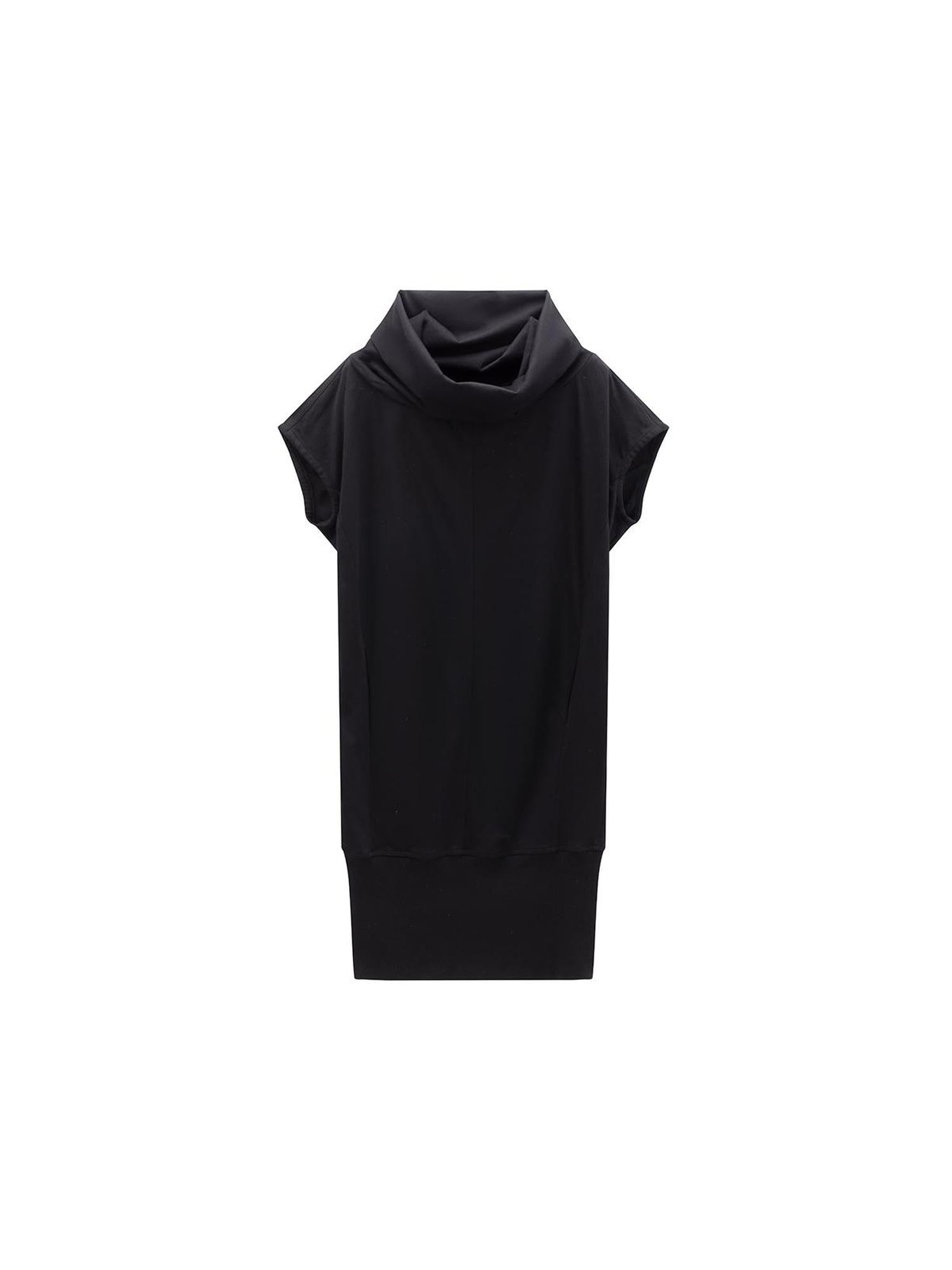 LYUOCHENG High Neck Longline Relaxed Coat
