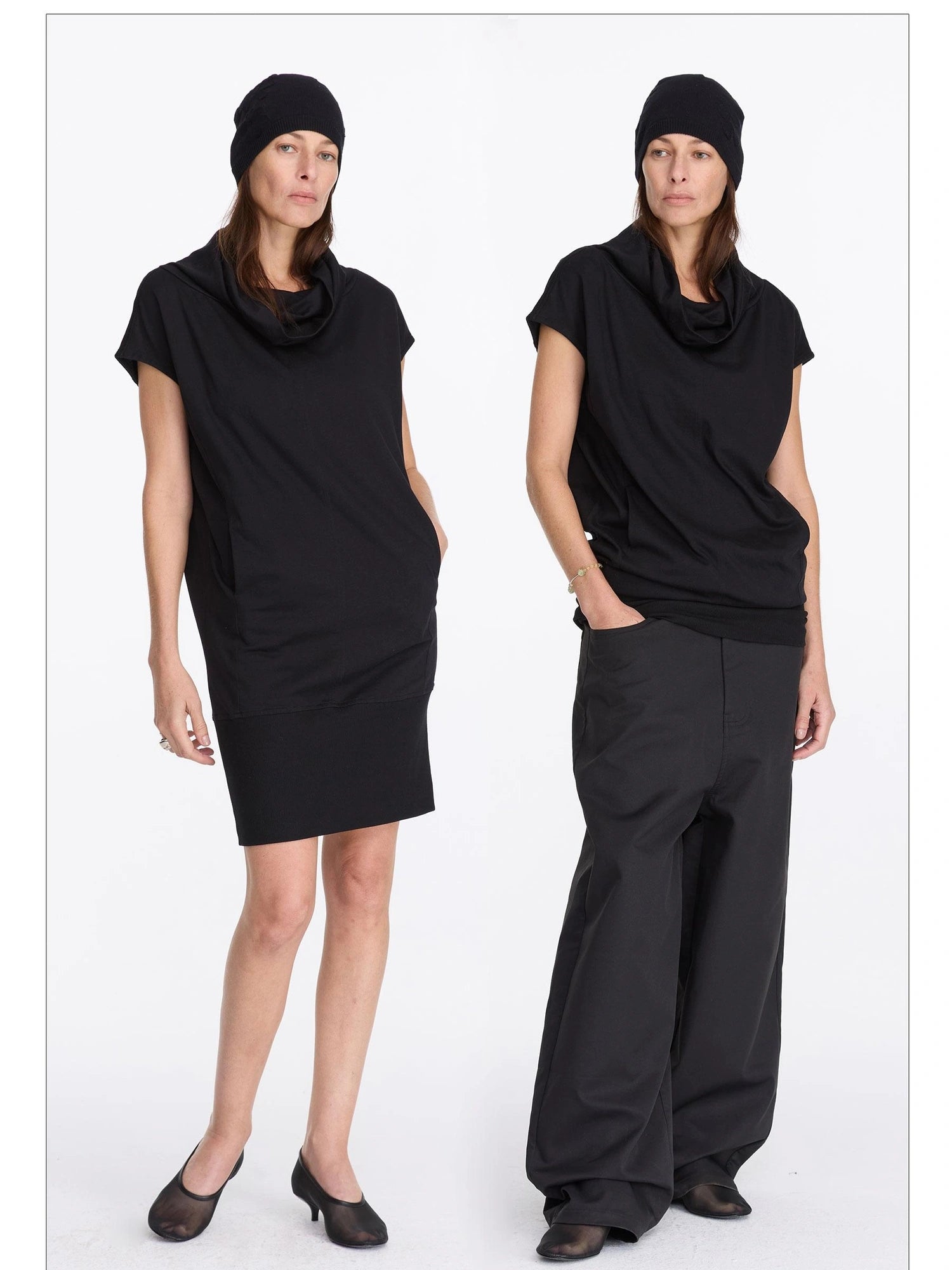 LYUOCHENG High Neck Longline Relaxed Coat