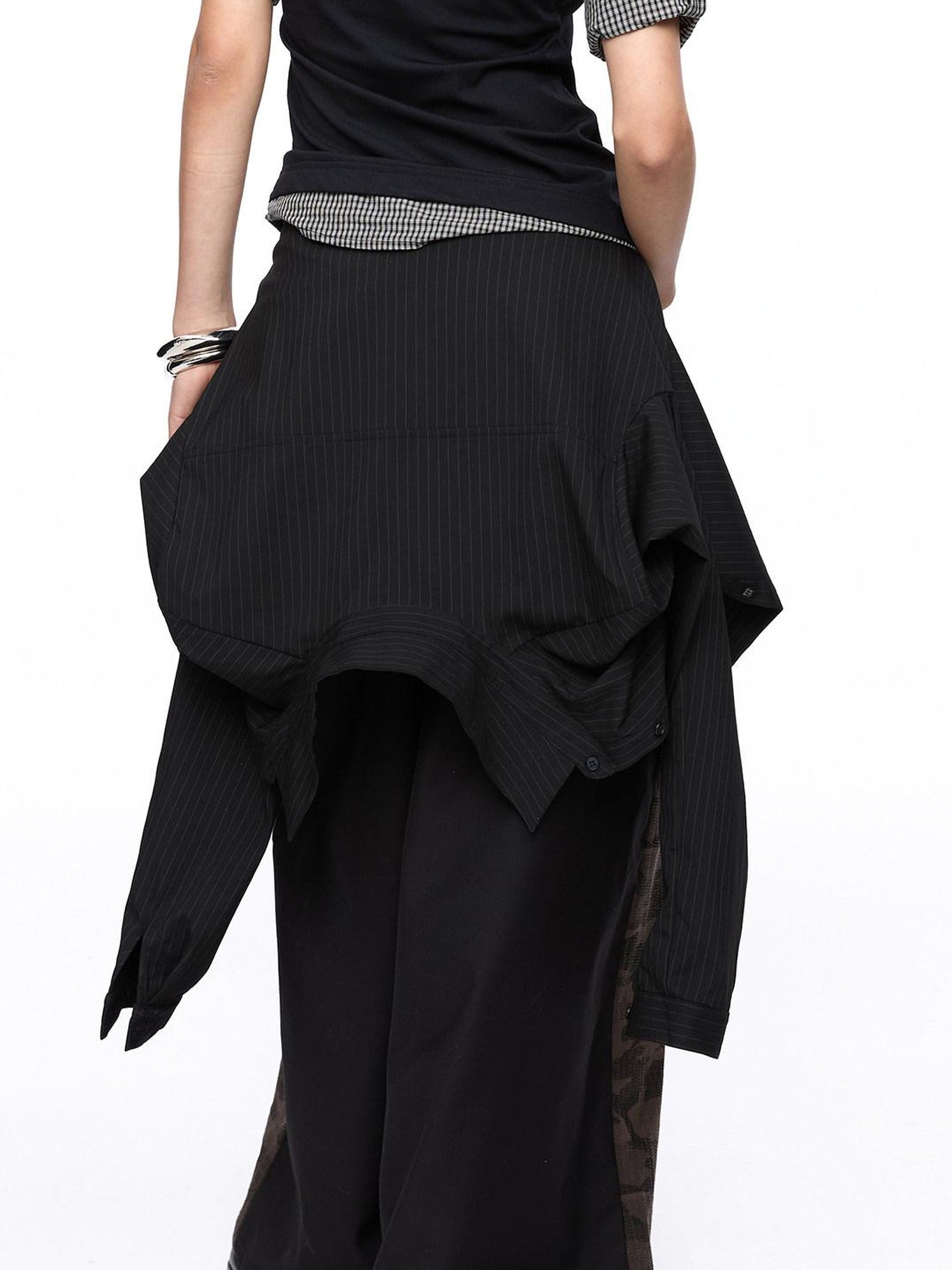 LYUOCHENG Inverted Stripe 3 Way Shirt A Line Women&