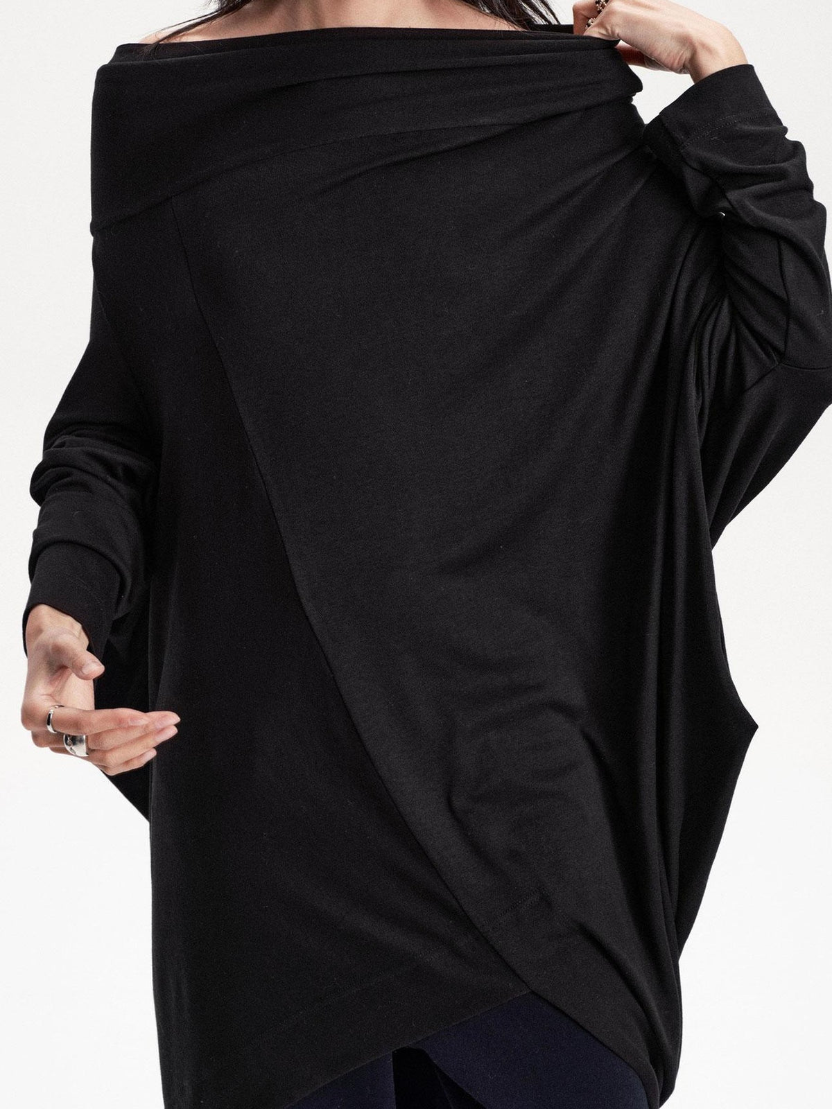 LYUOCHENG Irregular Draped One Shoulder Women&