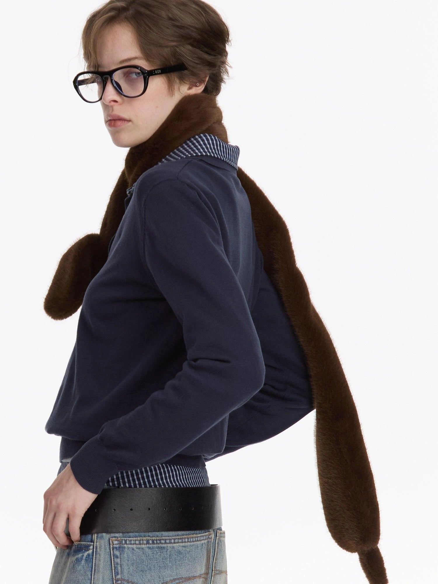 LYUOCHENG Knitted Dachshund Scarf With 3 D Head