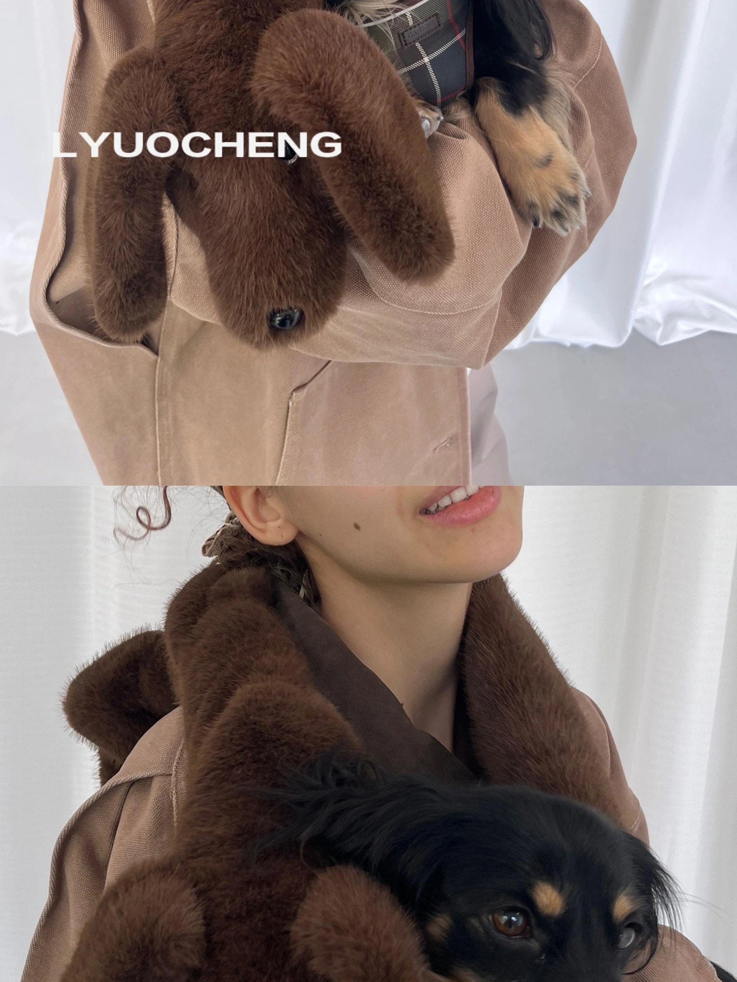 LYUOCHENG Knitted Dachshund Scarf With 3 D Head