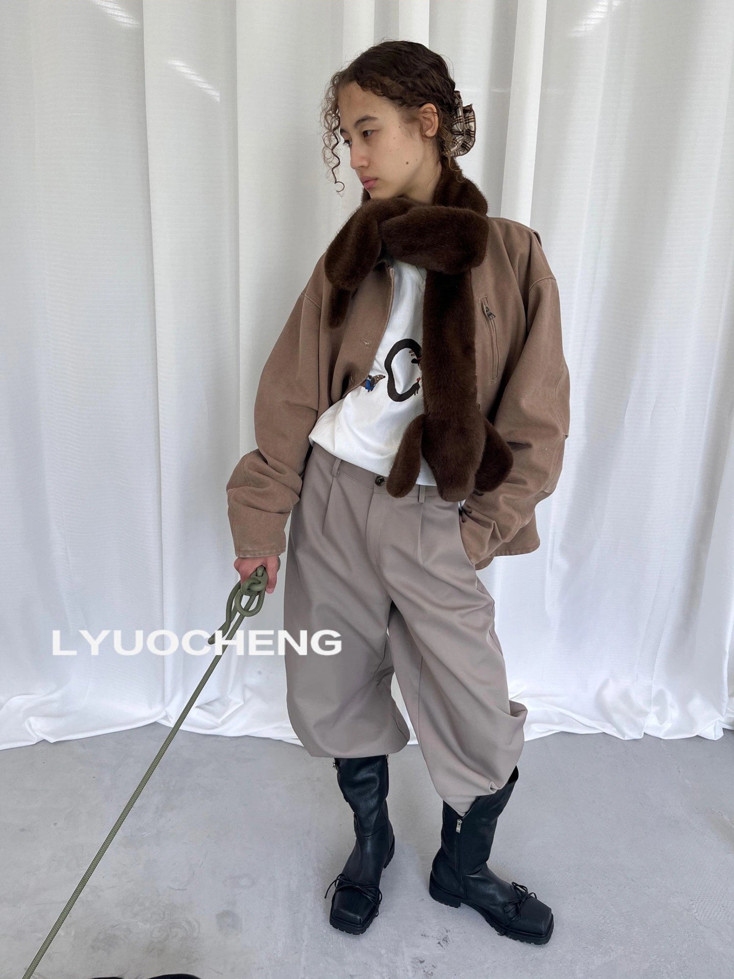 LYUOCHENG Knitted Dachshund Scarf With 3 D Head