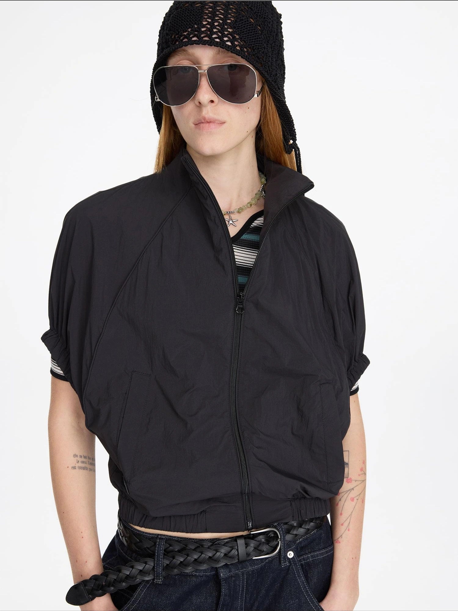 LYUOCHENG Lightweight Upf 50 Nylon Batwing Sun Shield Top