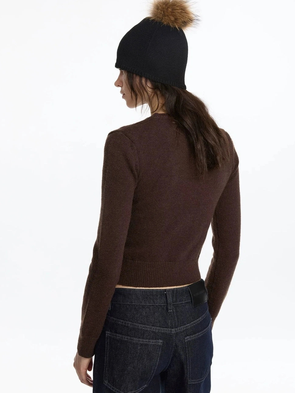 LYUOCHENG Long Haired Dachshund Knitted Cardigan