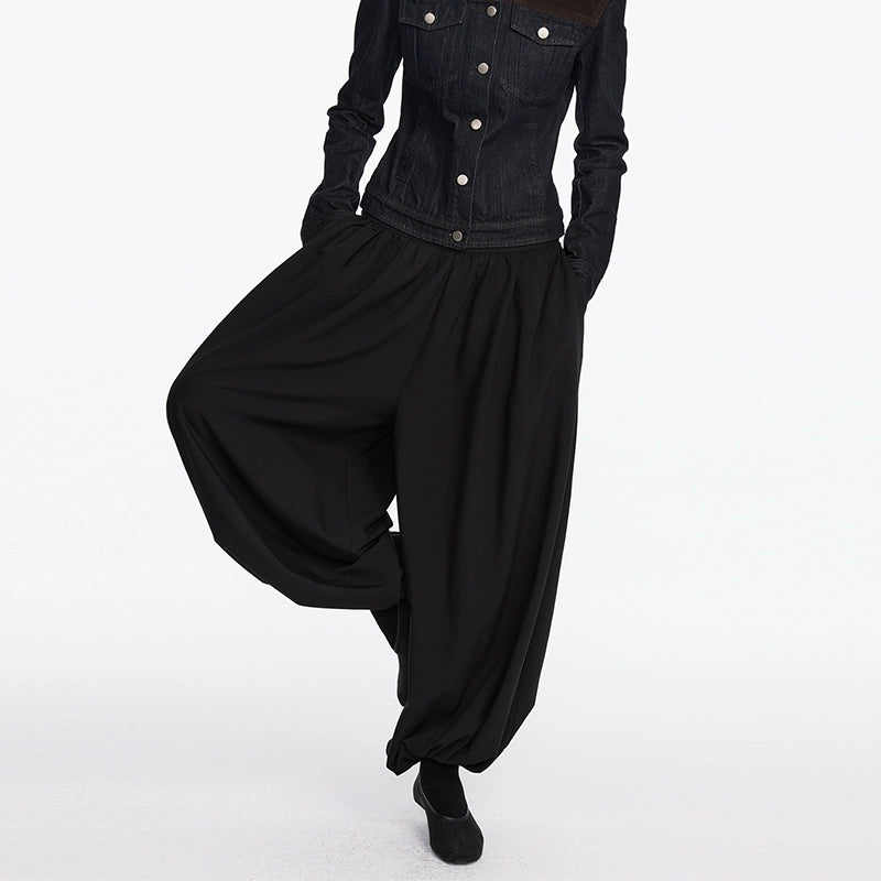 LYUOCHENG_Loose_Pleated_Balloon_Pants_With_Elastic_Cuffs_MISSTT