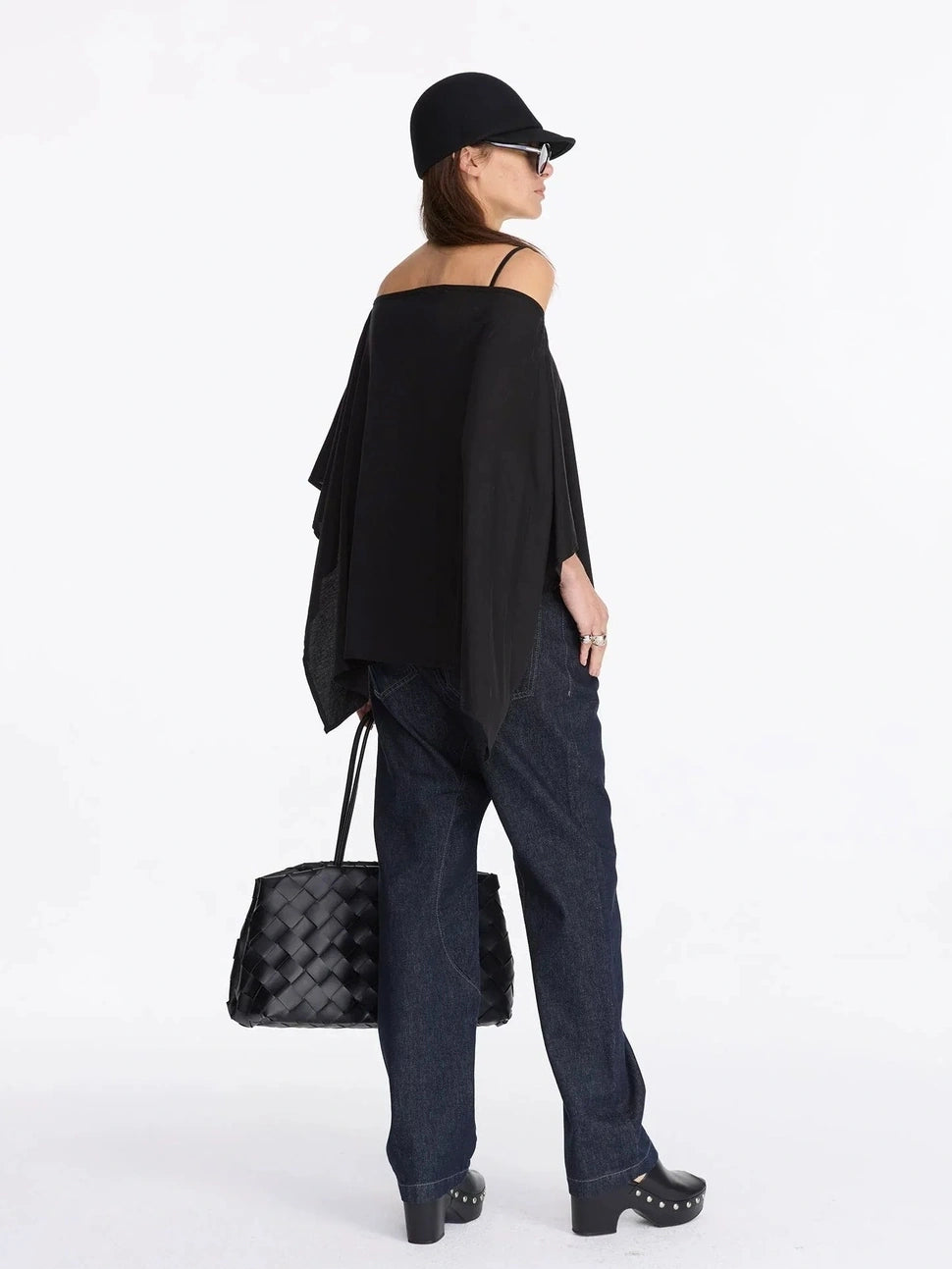 LYUOCHENG Low Crotch Raw Denim Wide Leg Jeans
