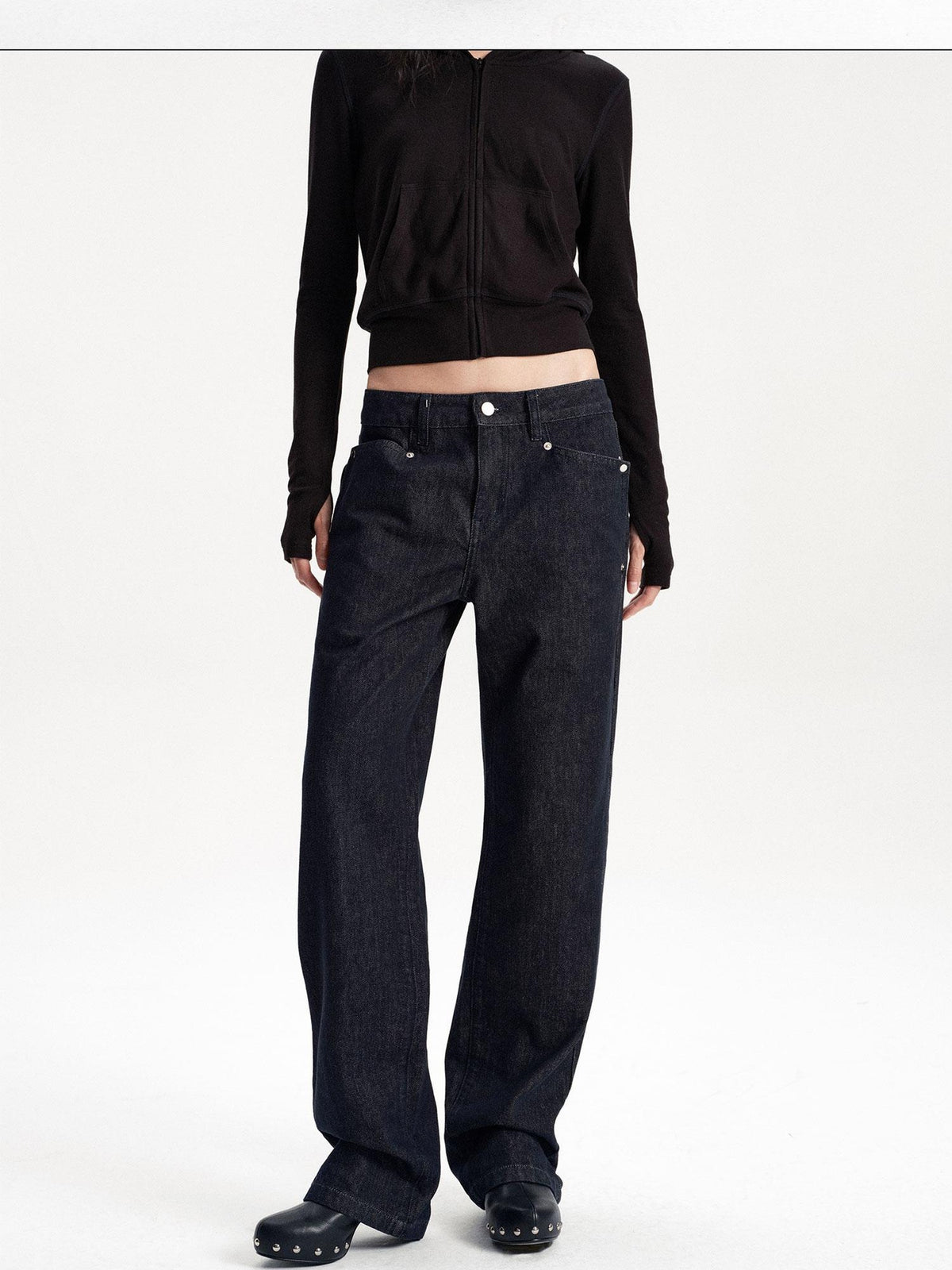 LYUOCHENG Low Waist Pocket Cotton Women&