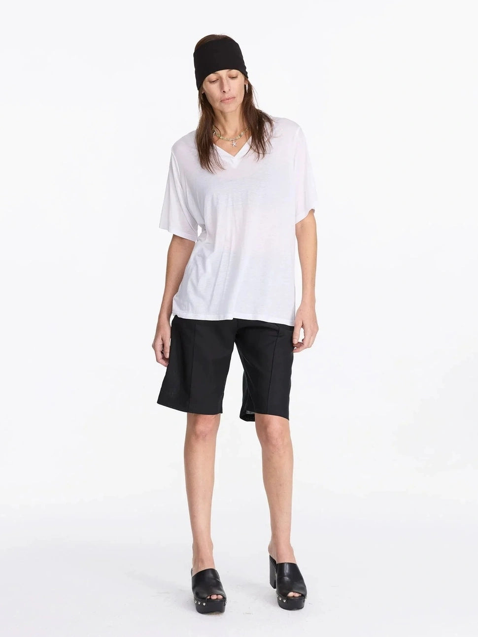 LYUOCHENG Lyo Cell Linen Feel Straight Shorts