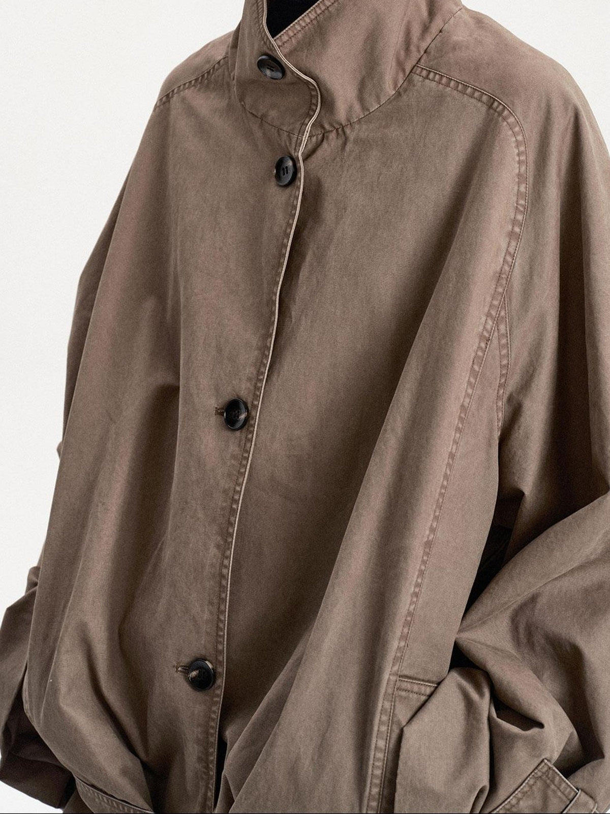 LYUOCHENG Oversized Solid Cotton Long Sleeve Belted Button Up Women&
