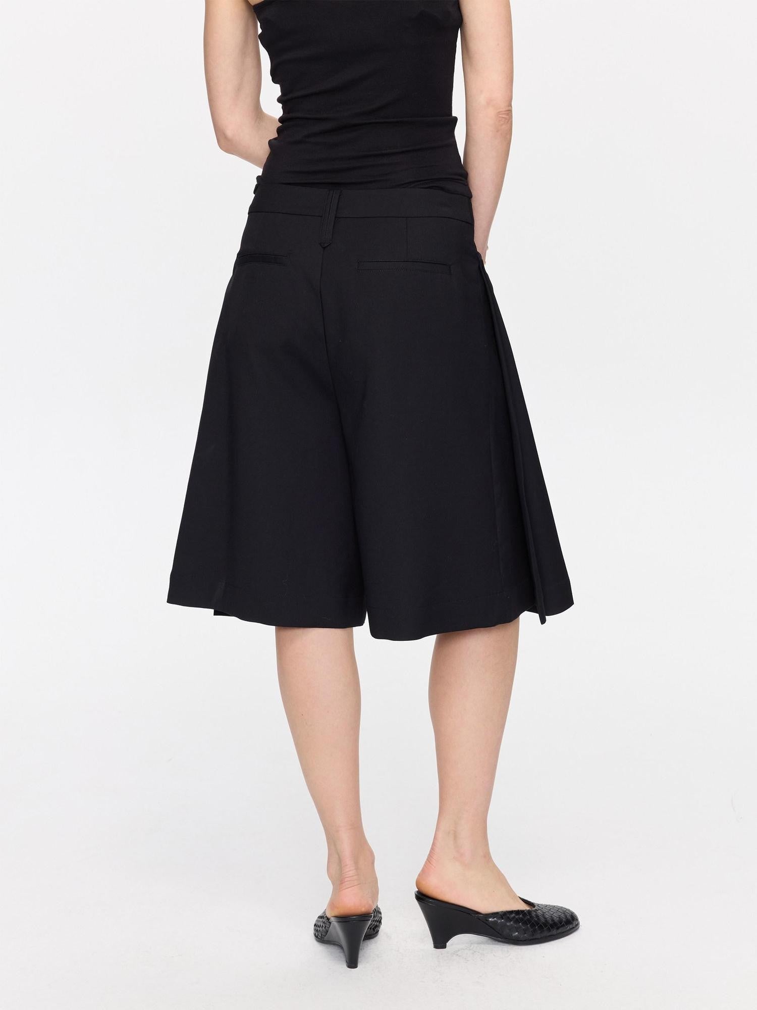 LYUOCHENG Pleated Minimalist Relaxed Mid Rise Women&
