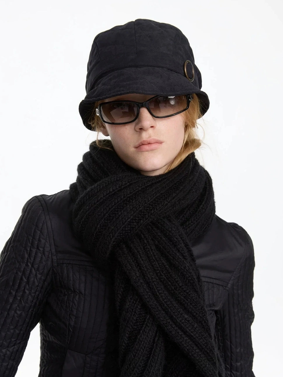 LYUOCHENG Quilted Cotton Short Brimmed Cap