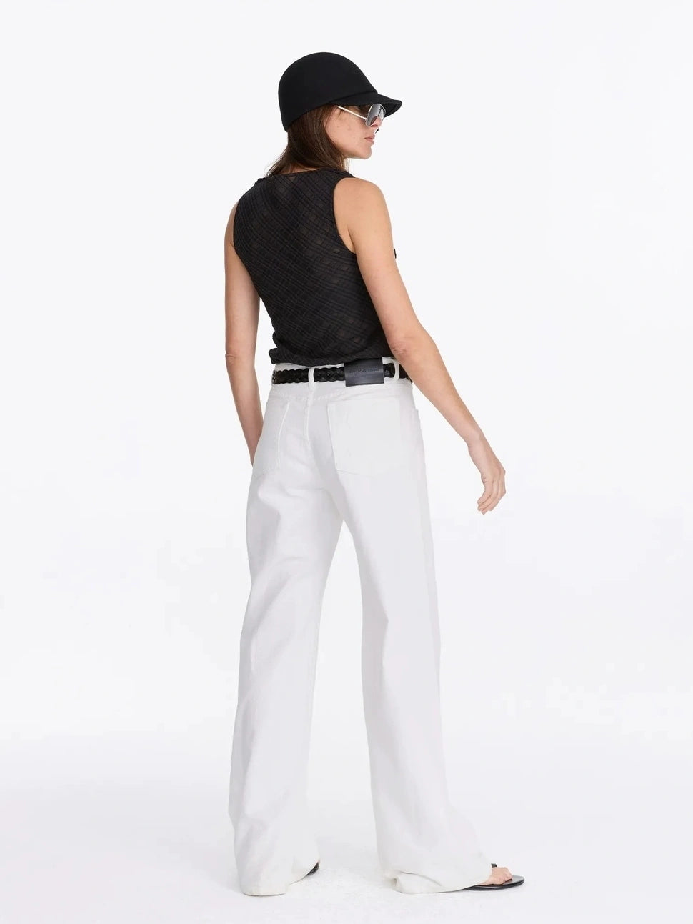 LYUOCHENG Straight Leg White Jeans