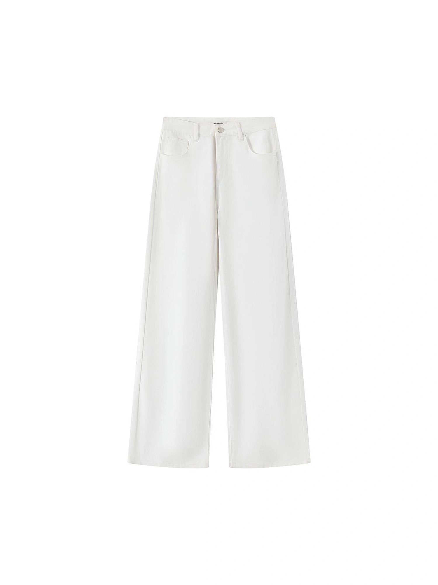 LYUOCHENG Straight Leg White Jeans