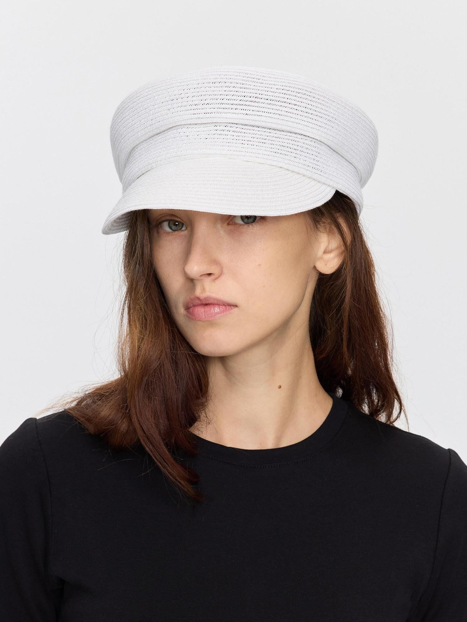 LYUOCHENG Straw Woven Braided Flat Top Rider Adjustable Women&