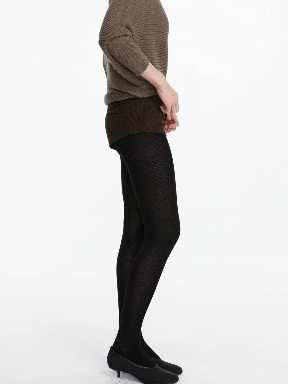 LYUOCHENG Stretch Wool Blend Tights
