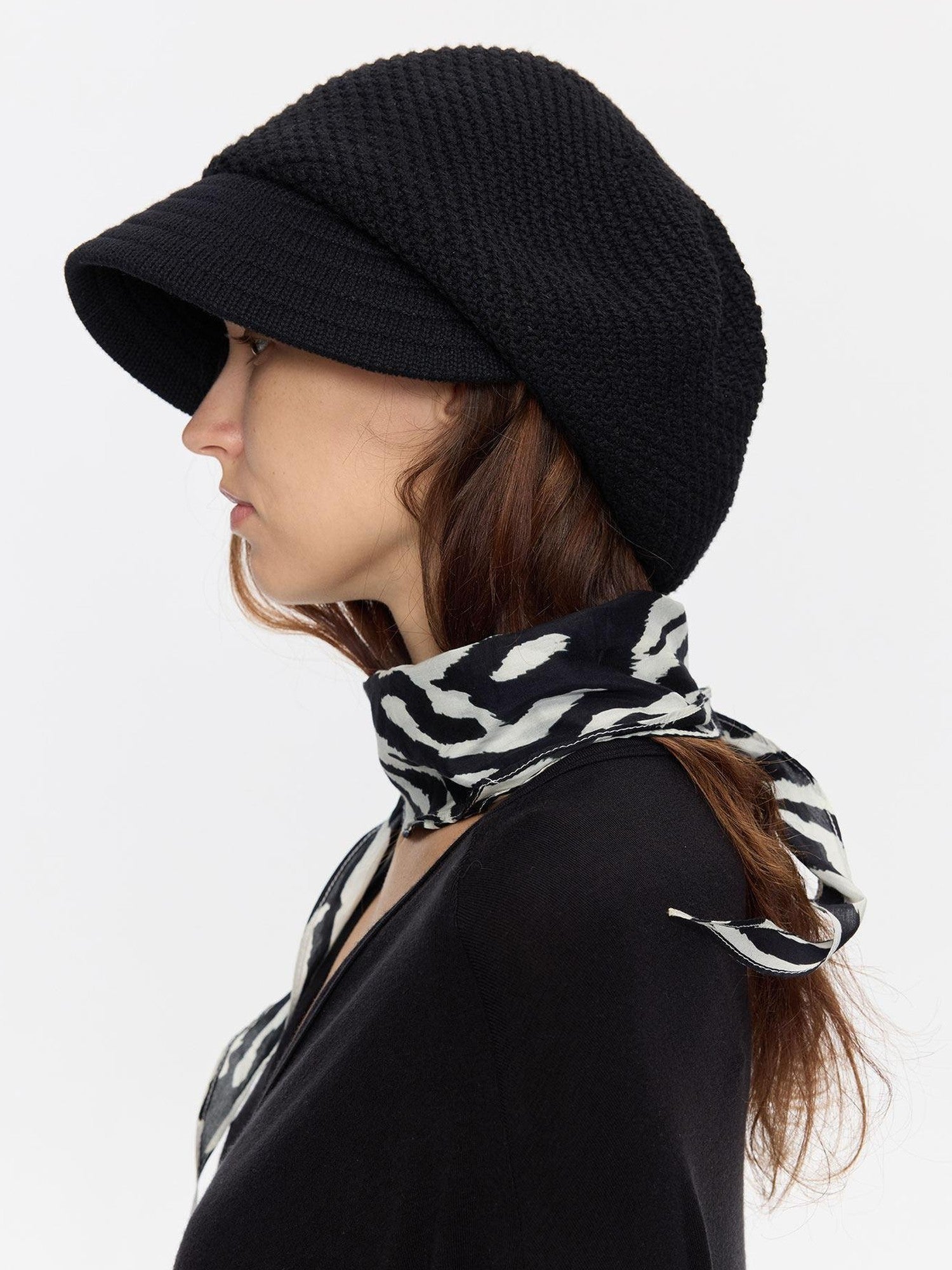 LYUOCHENG Textured Twill Adjustable Slouchy Beanie Women&