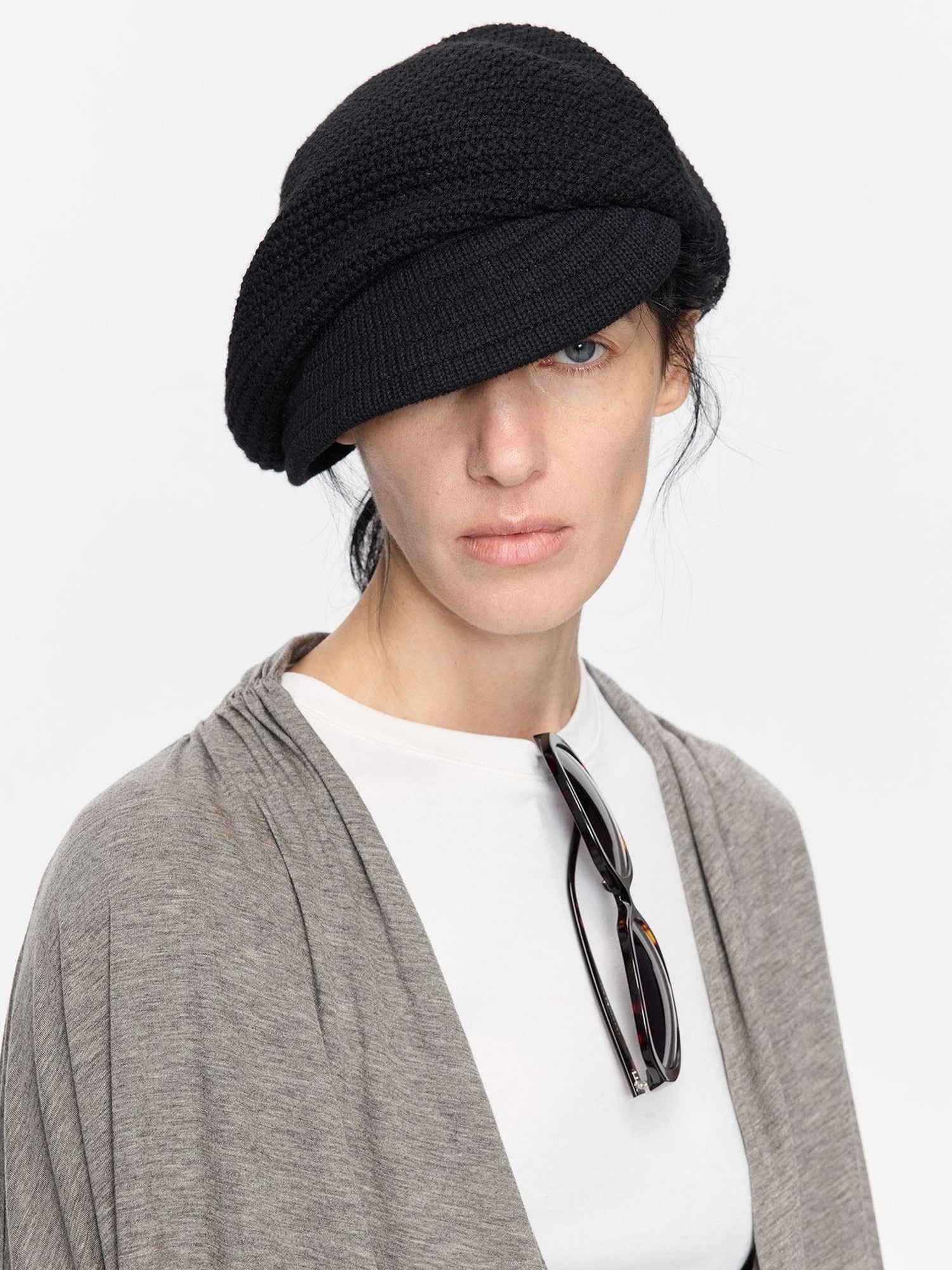 LYUOCHENG Textured Twill Adjustable Slouchy Beanie Women&