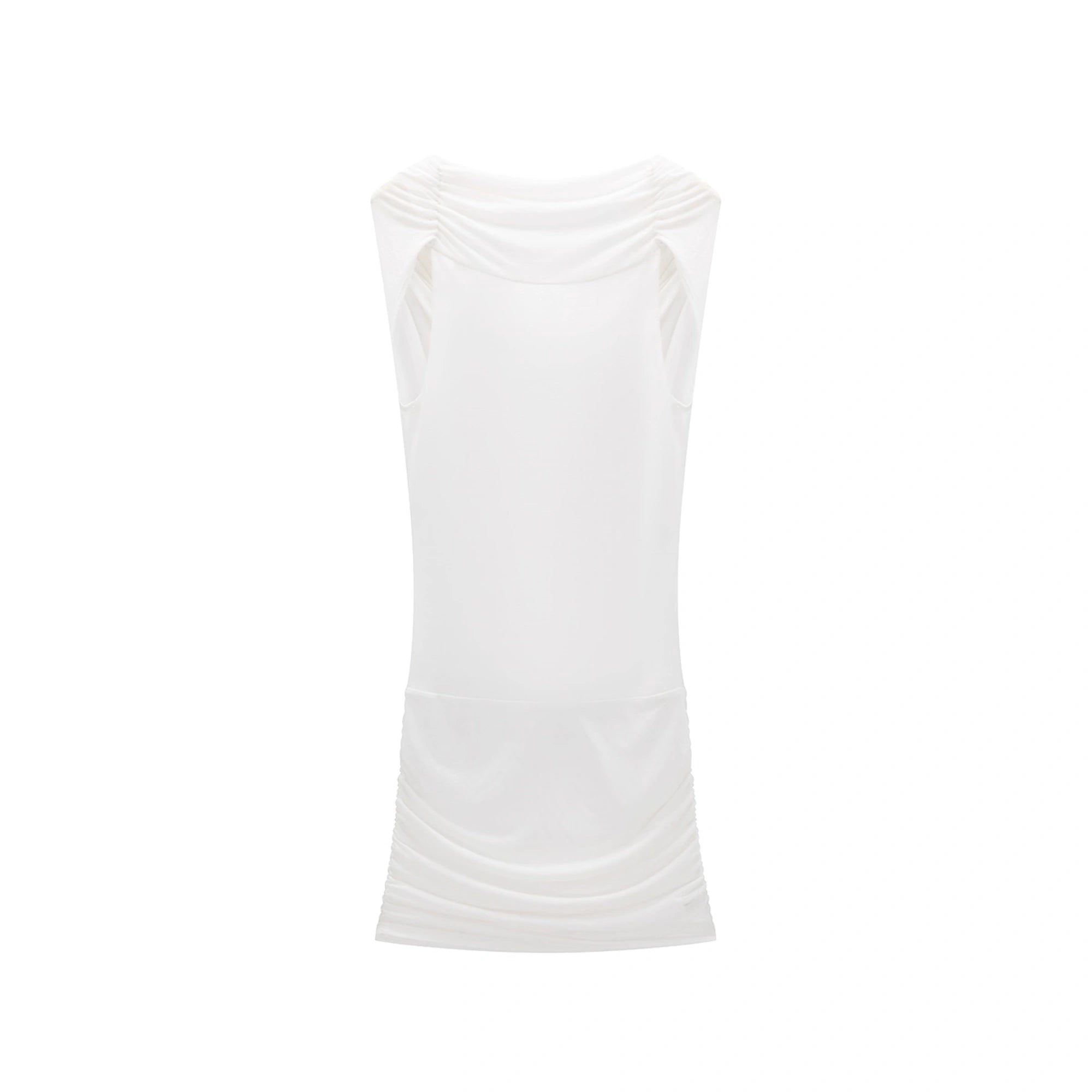 LYUOCHENG_V-neck_Sleeveless_White_Draped_Backless_Rayon_Midi_Dress_MISSTT