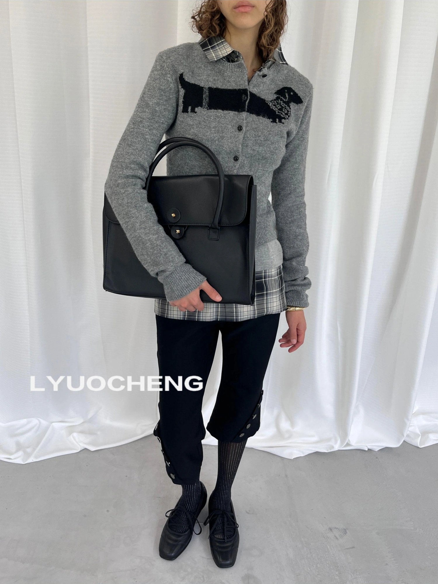 LYUOCHENG Vintage Stretch Black Knee Length Riding Shorts