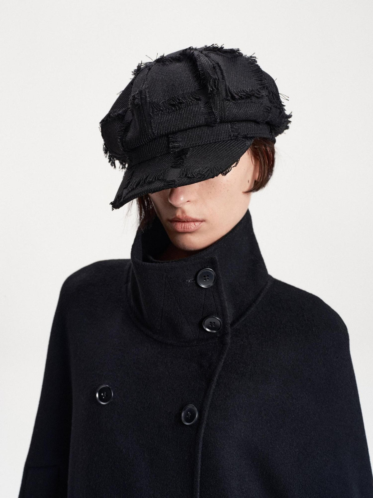 LYUOCHENG Vintage Wide Brim Fringe Texture Women&