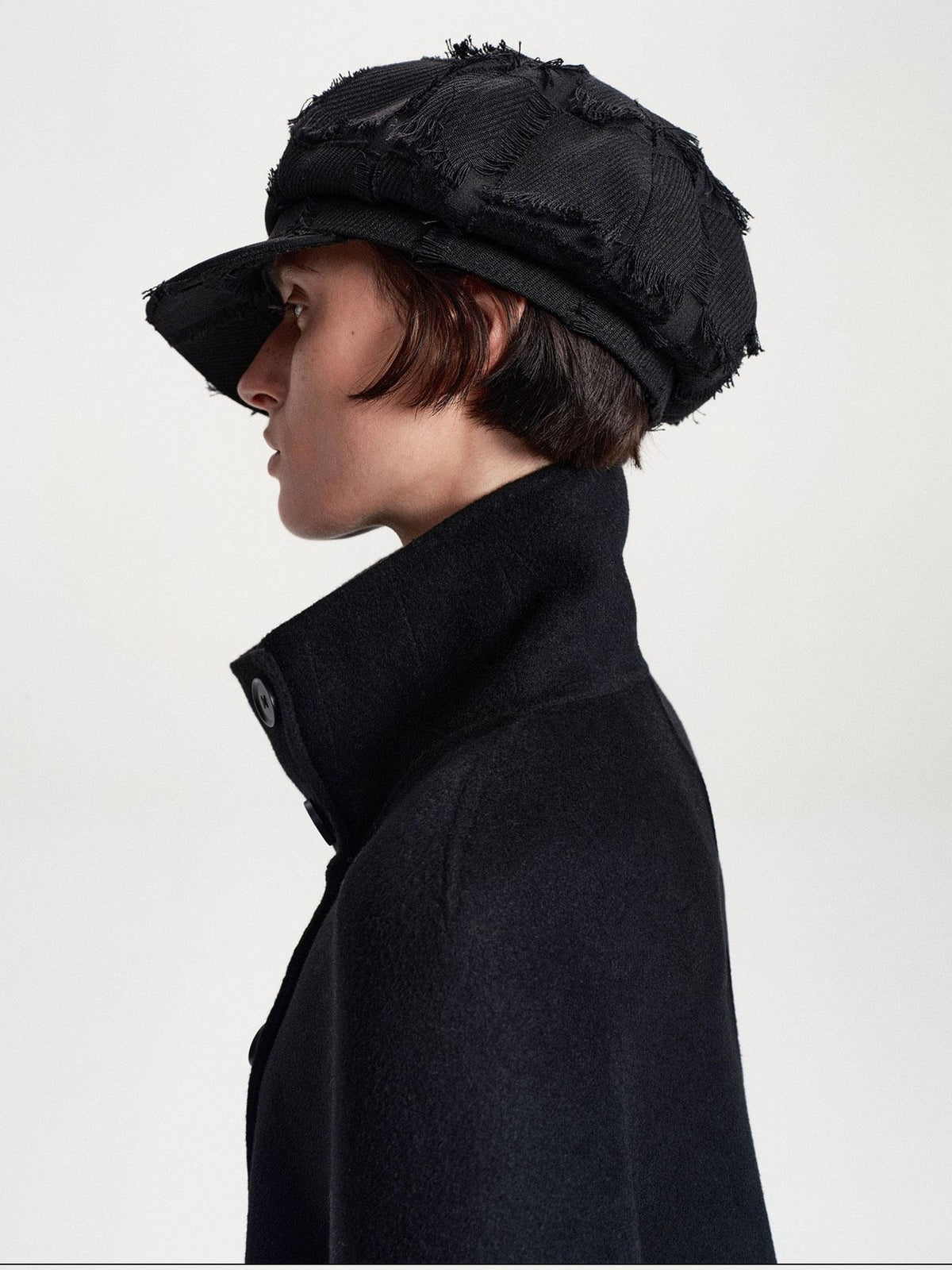LYUOCHENG Vintage Wide Brim Fringe Texture Women&