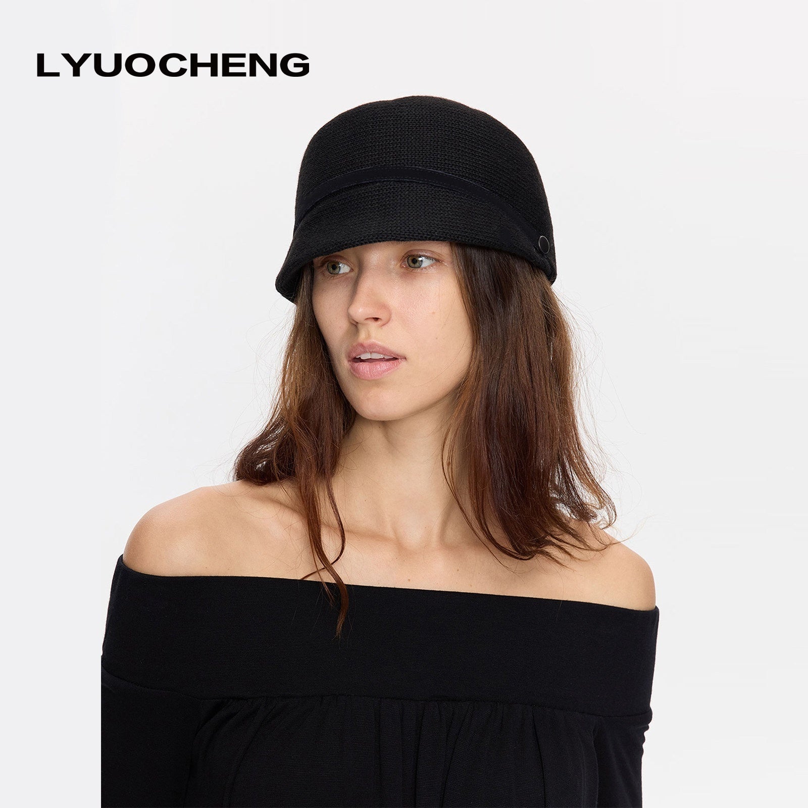 LYUOCHENG_Wide_Brim_Knitted_Structured_Solid_Breathable_Women&