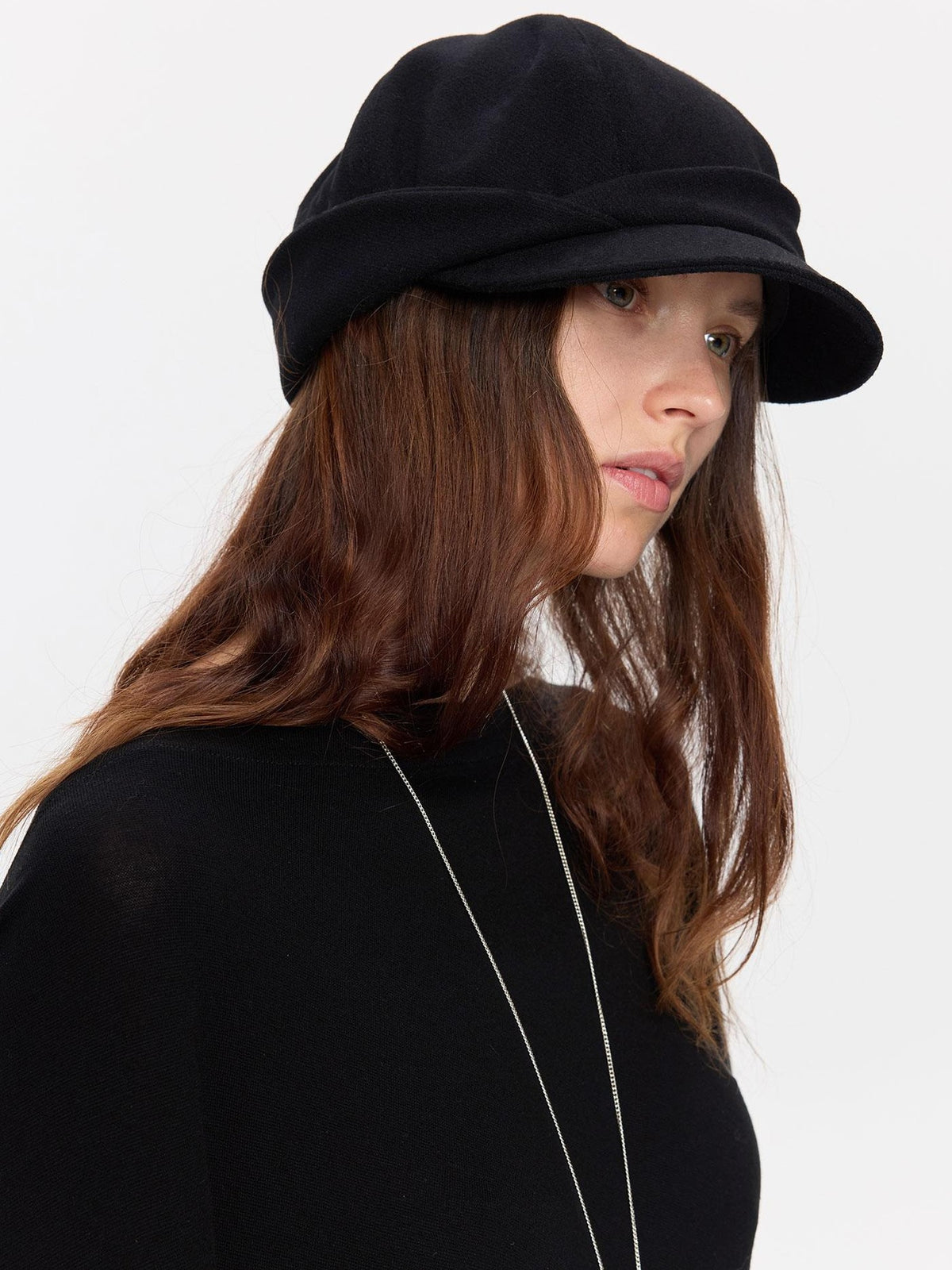 LYUOCHENG Wool Folded Brim Solid Women&