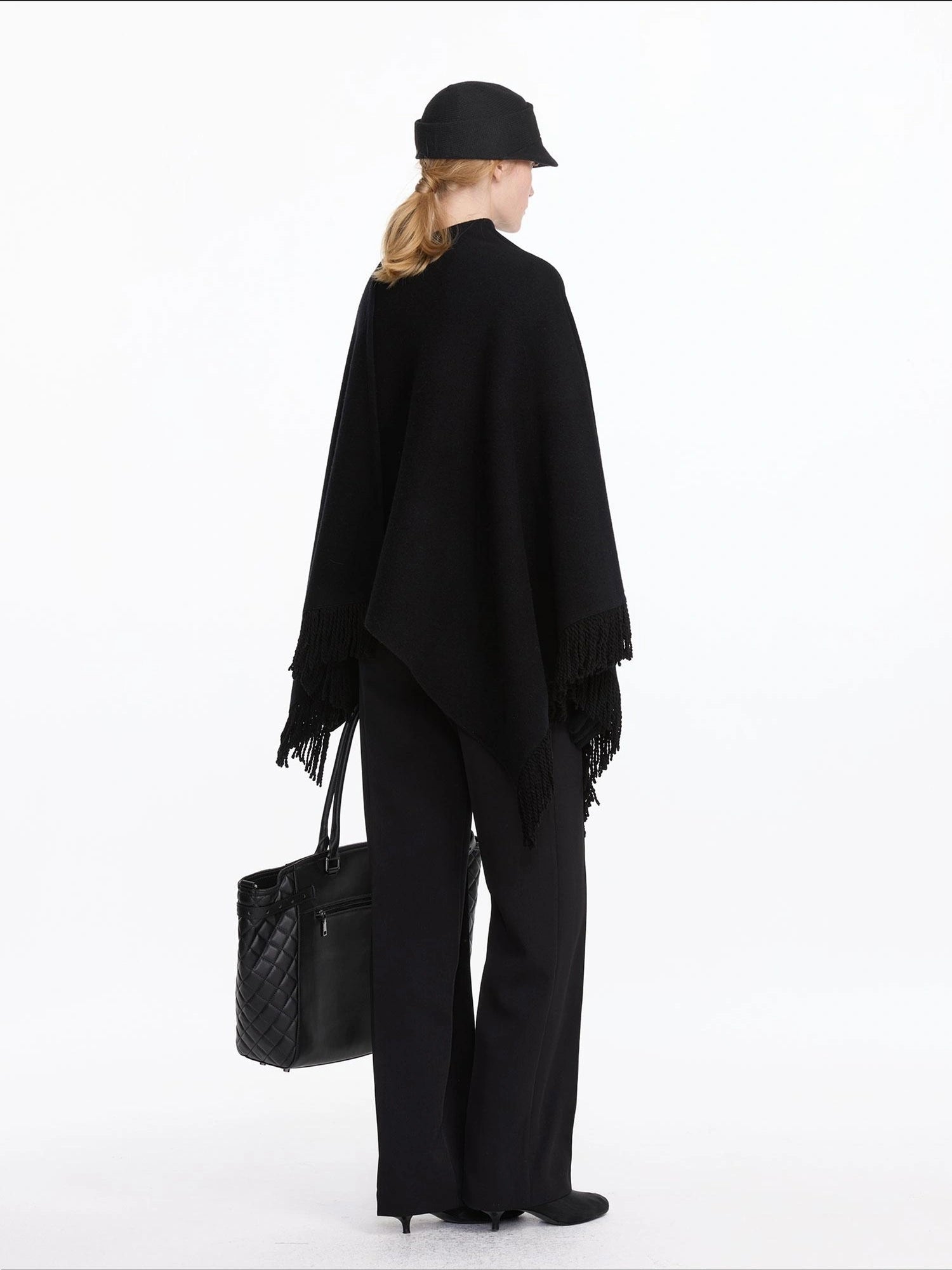 LYUOCHENG Wool Fringe Shawl Wrap