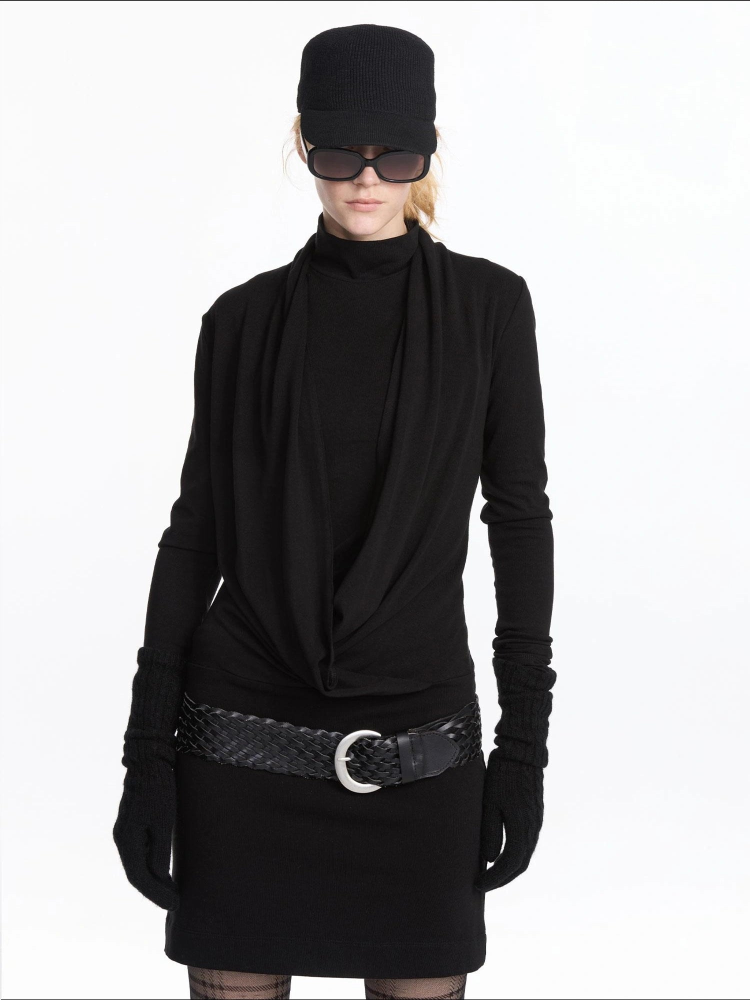 LYUOCHENG Y Keyhole Drop Neckline Two Piece Knit Top