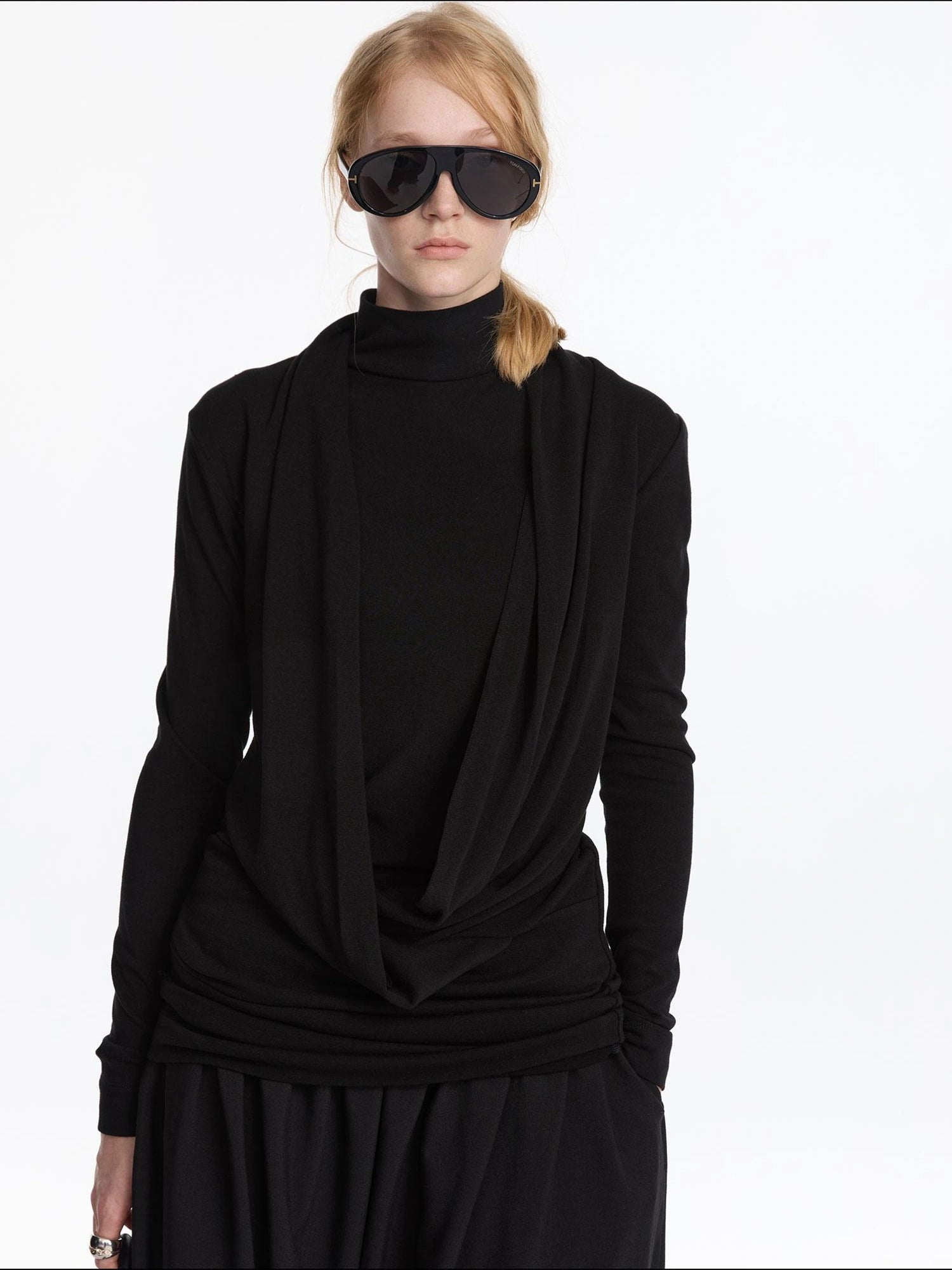 LYUOCHENG Y Keyhole Drop Neckline Two Piece Knit Top