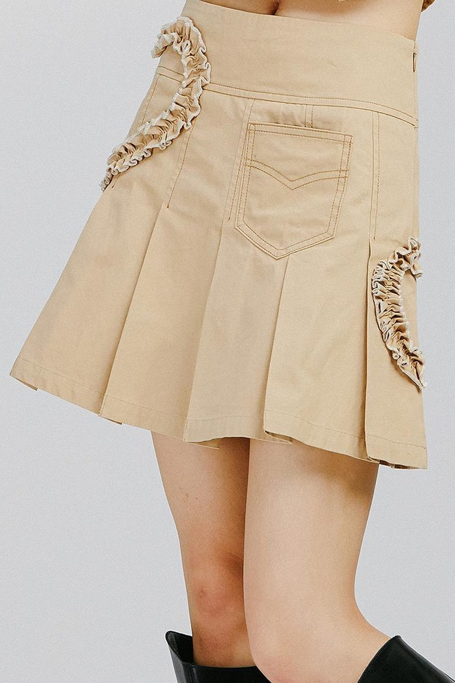DIDDI MODA Lace Heart A Line Mini Skirt