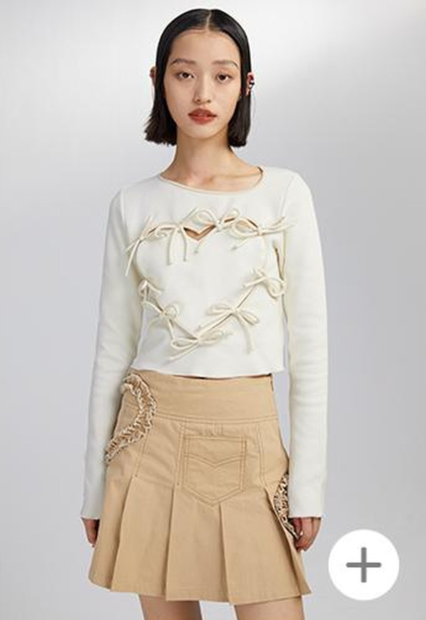 DIDDI MODA Lace Heart A Line Mini Skirt
