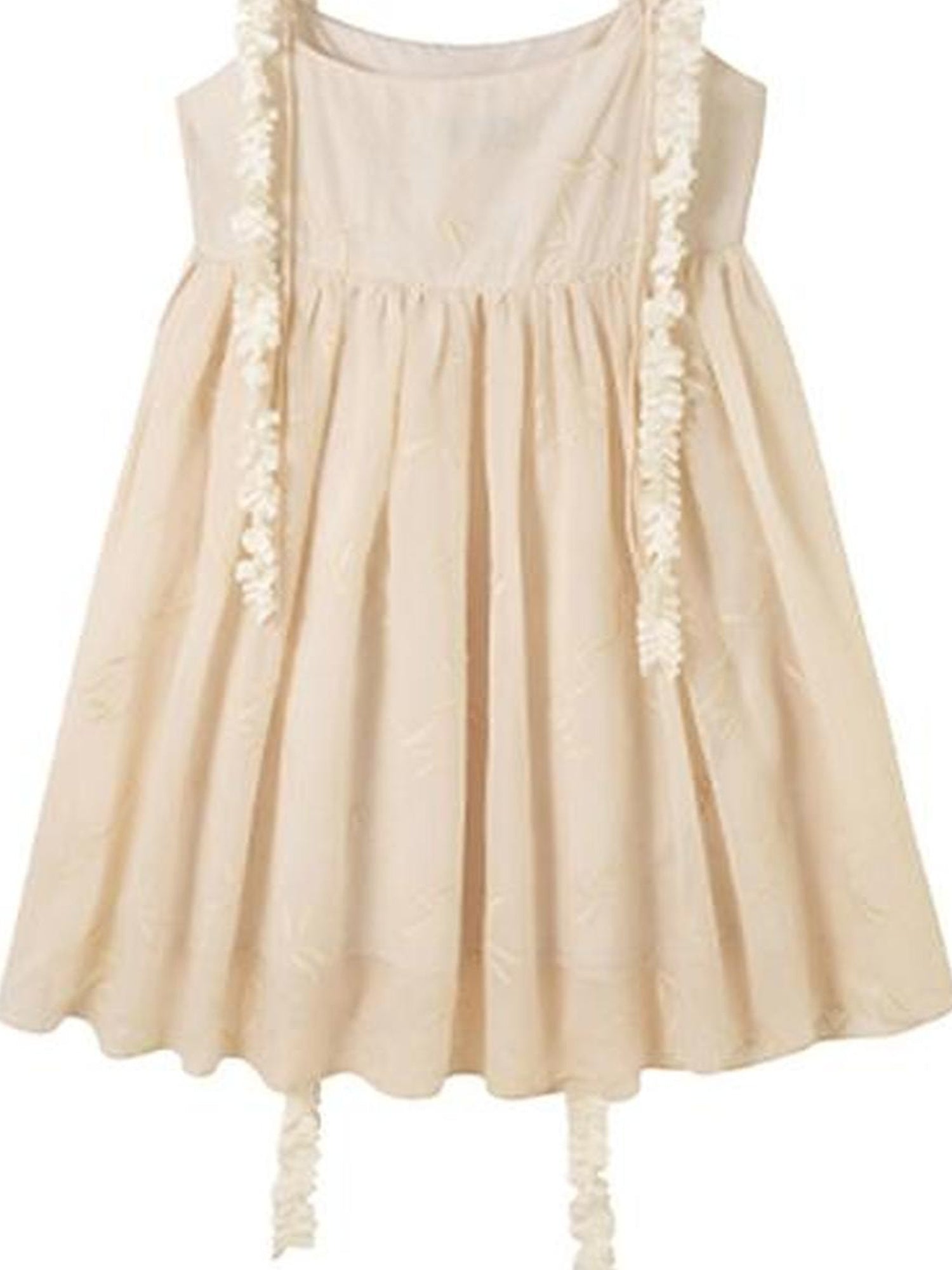 DIDDI MODA Lace Strap Floral Babydoll Dress With Bow Tie Detail