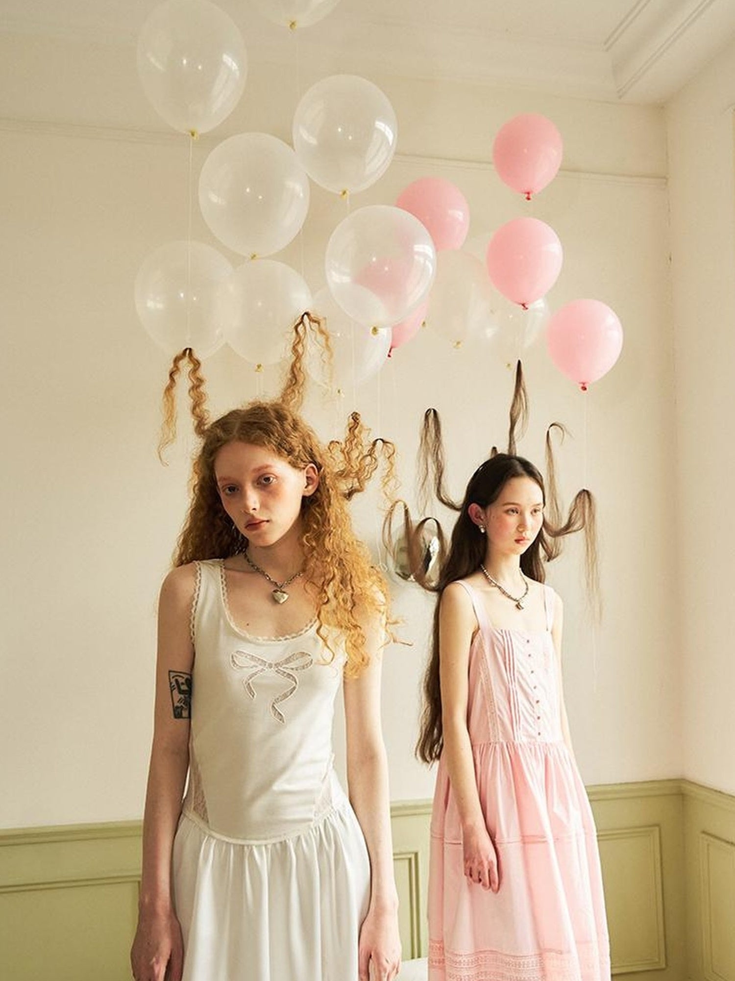 DIDDI MODA Lace Trimmed Square Neck A Line Sundress