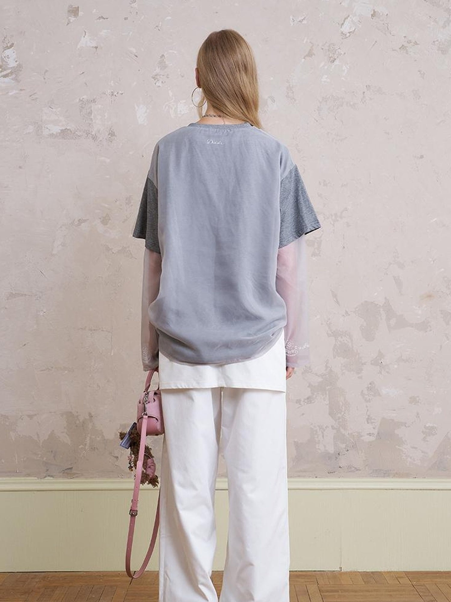 DIDDI MODA Layered Lace Bow Embroidered Wide Leg Culotte Skirt