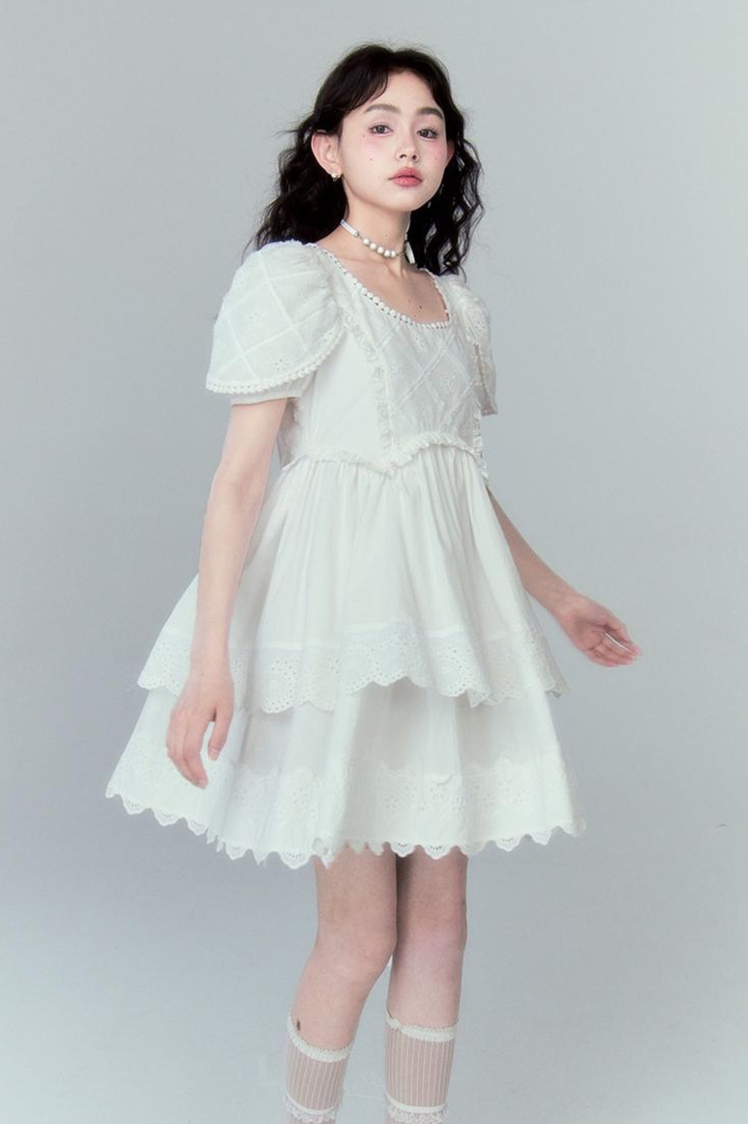 DIDDI MODA Layered Lace Princess Dress